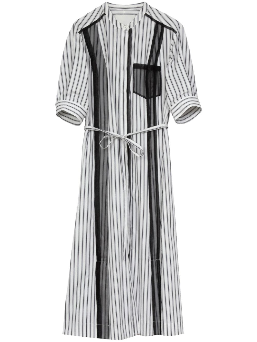 striped midi shirtdress - 1