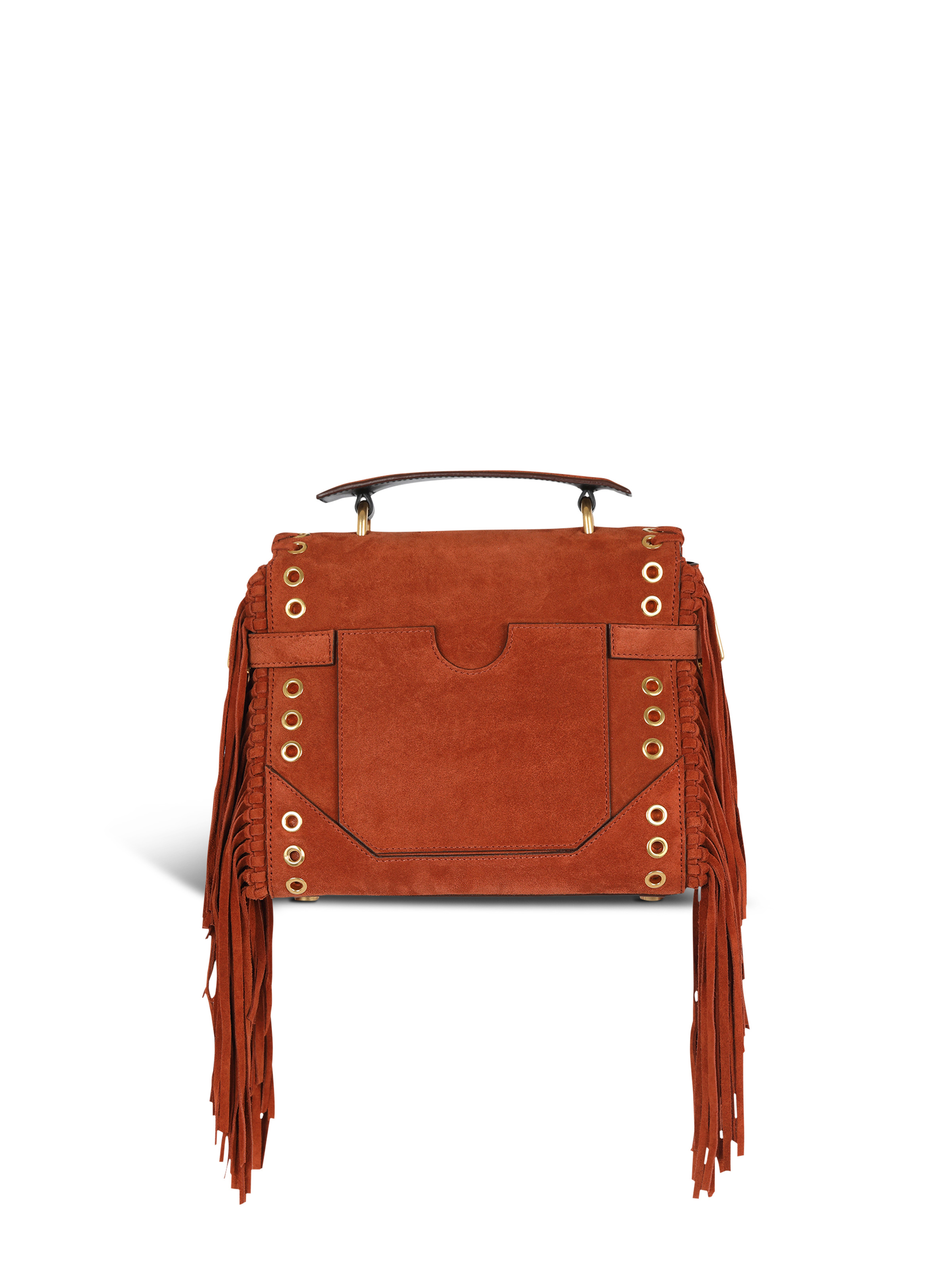Balmain x Netflix -Fringed  suede B-Buzz 23 bag - 4