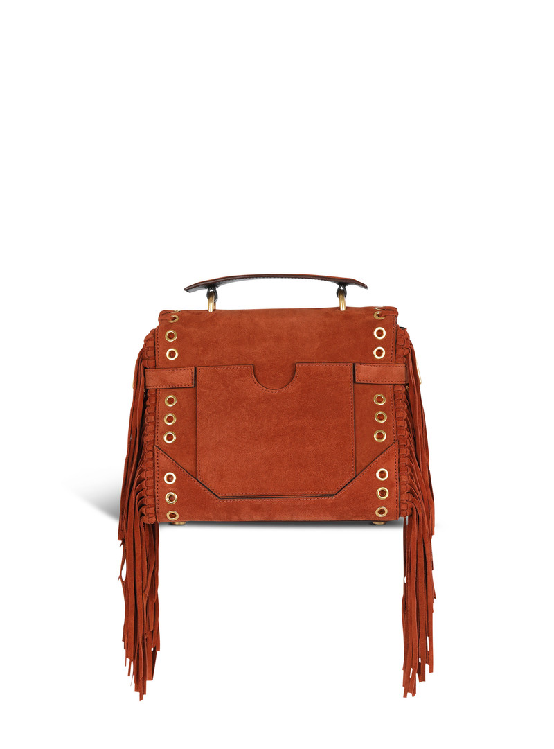 Balmain x Netflix -Fringed  suede B-Buzz 23 bag 4