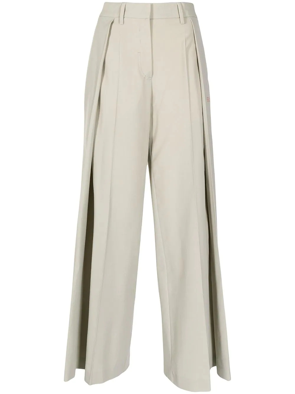 side-pleat panelled trousers - 1