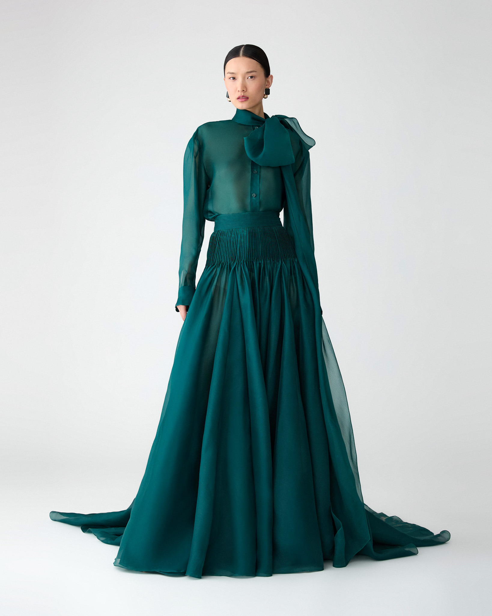 Pintucked Organza Skirt - 2