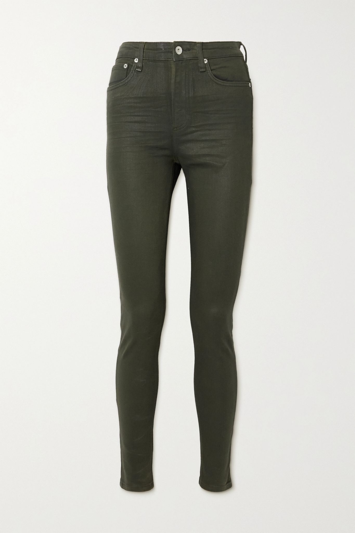 Nina coated high-rise skinny jeans - 1