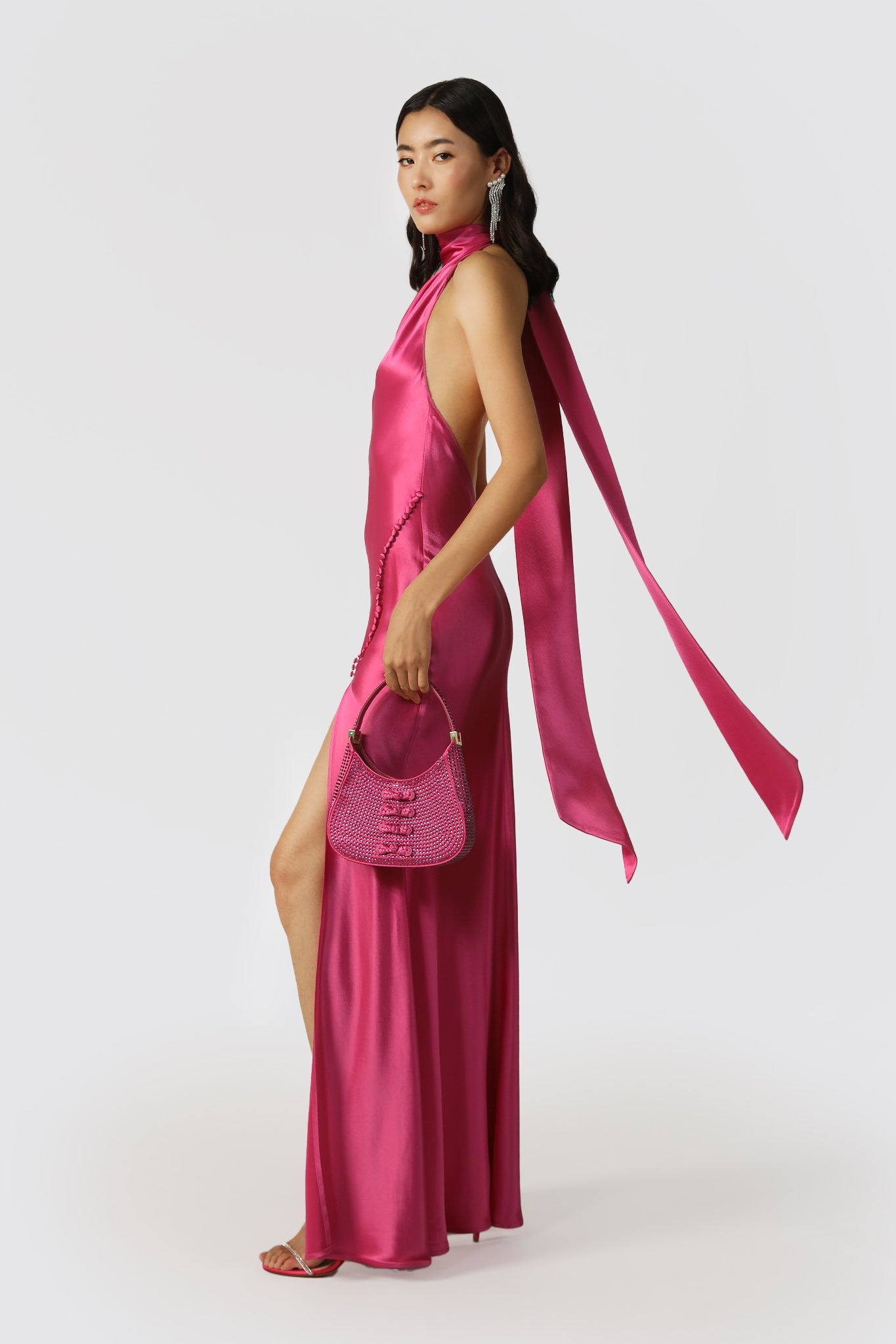 PENELOPE BACKLESS SATIN GOWN - 6