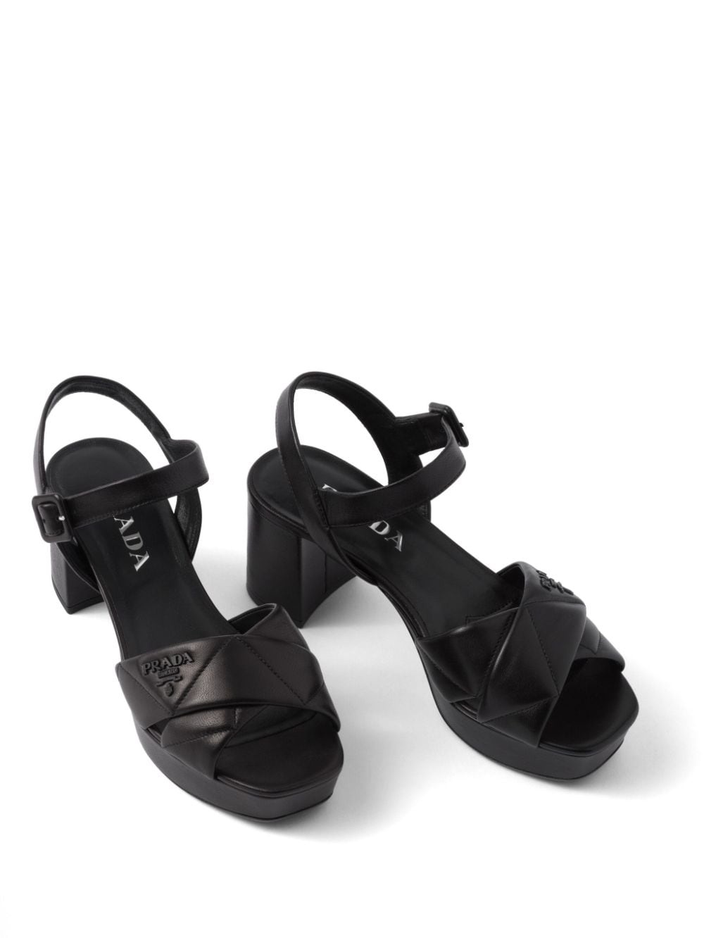 65mm quilted leather sandals - 5