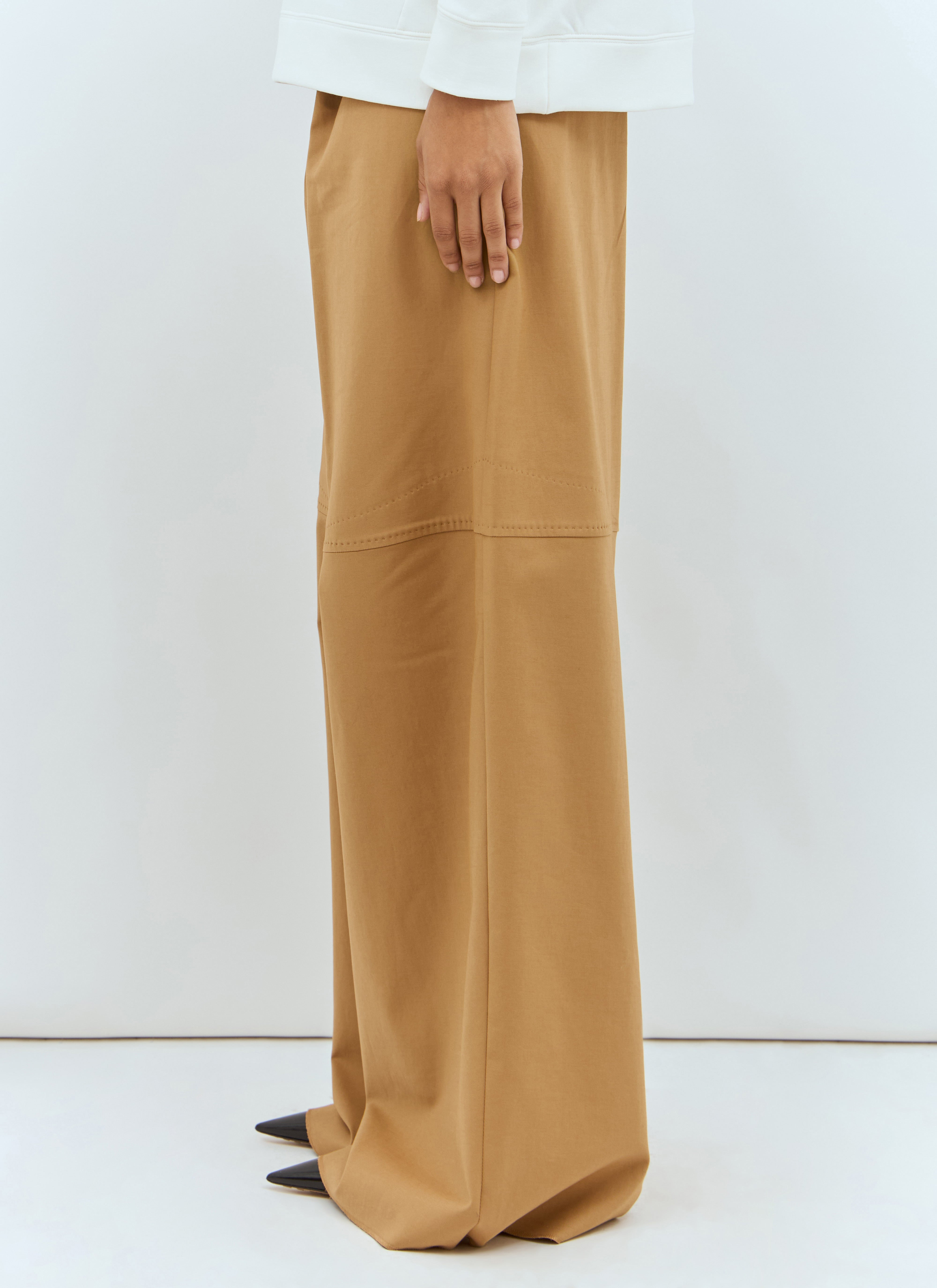 Max Mara Women Oversized Stretch Cotton Pants - 5