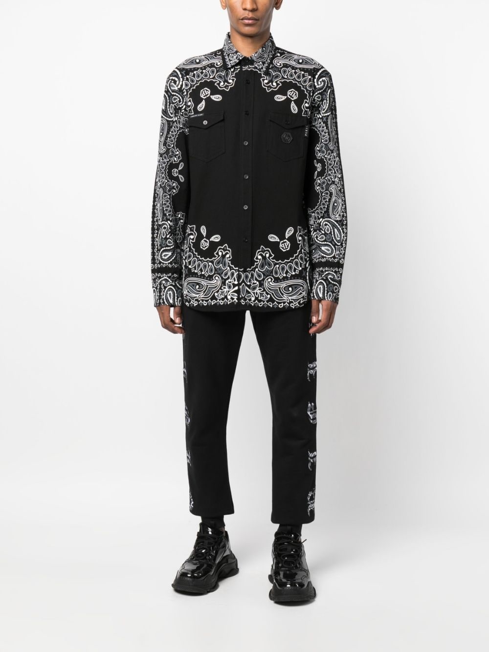 Philipp Plein Sugar Daddy rhinestone-embellished shirt - Black