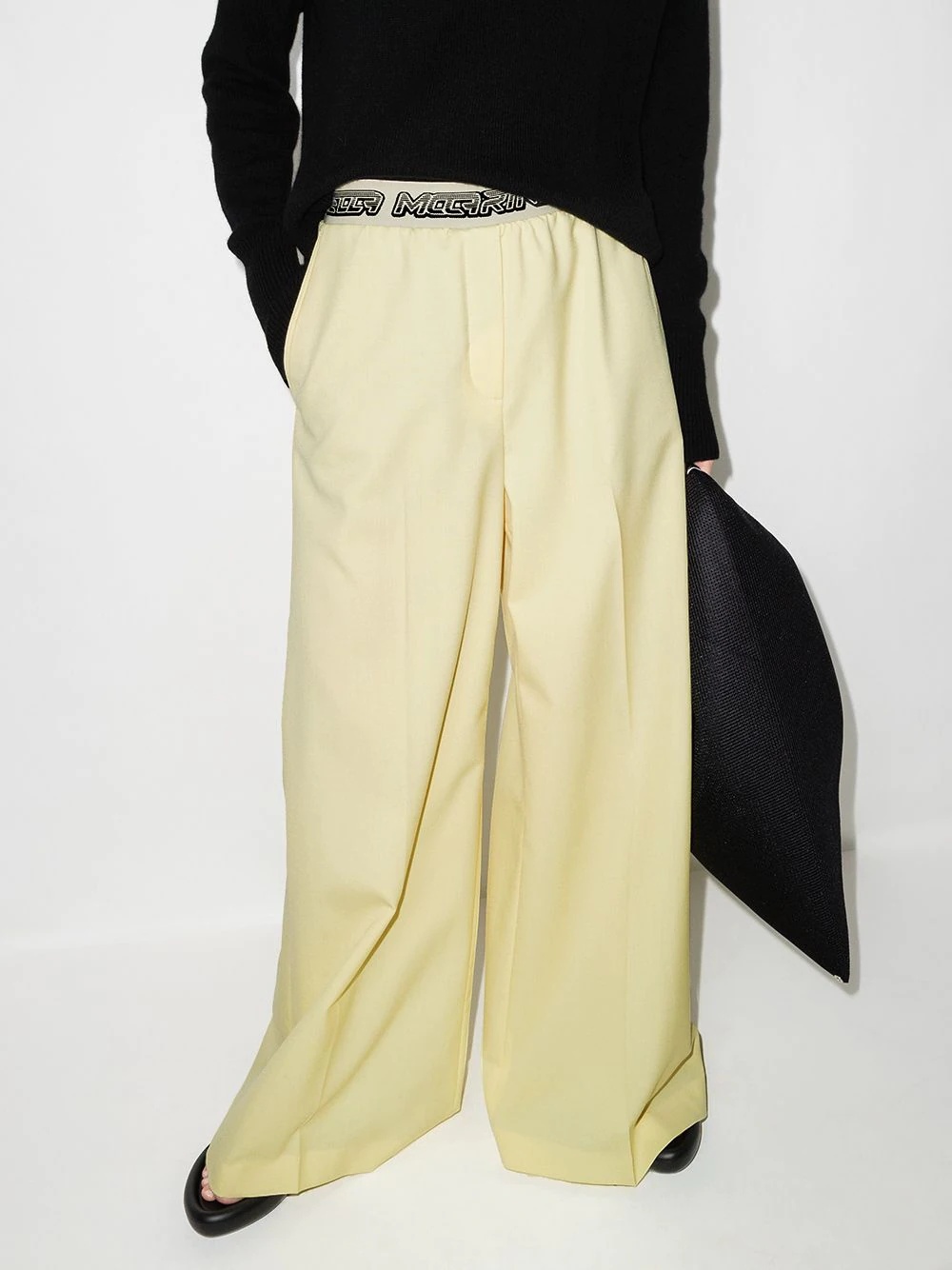 logo-waistband palazzo trousers - 2