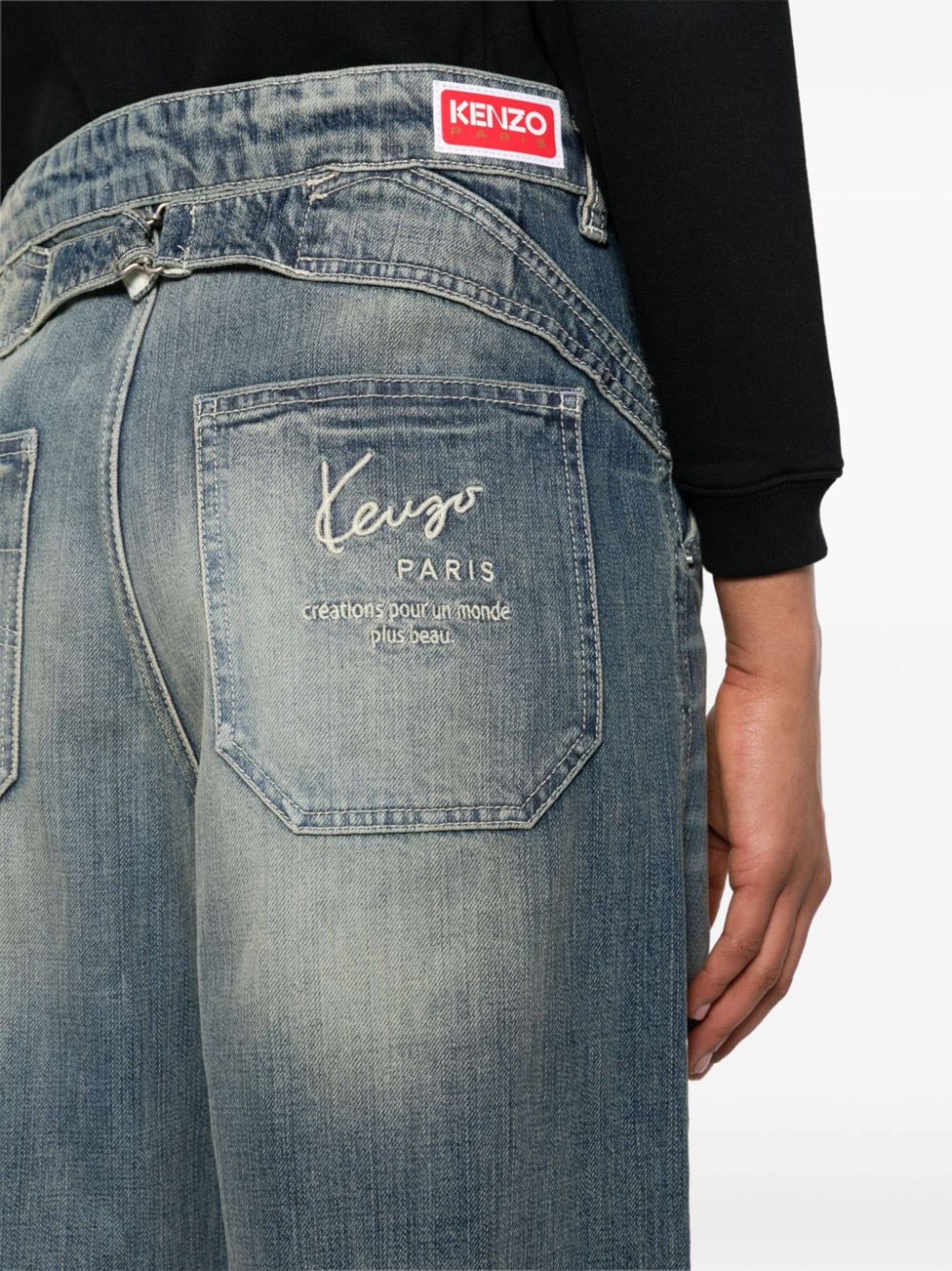 low-rise wide-leg jeans - 5