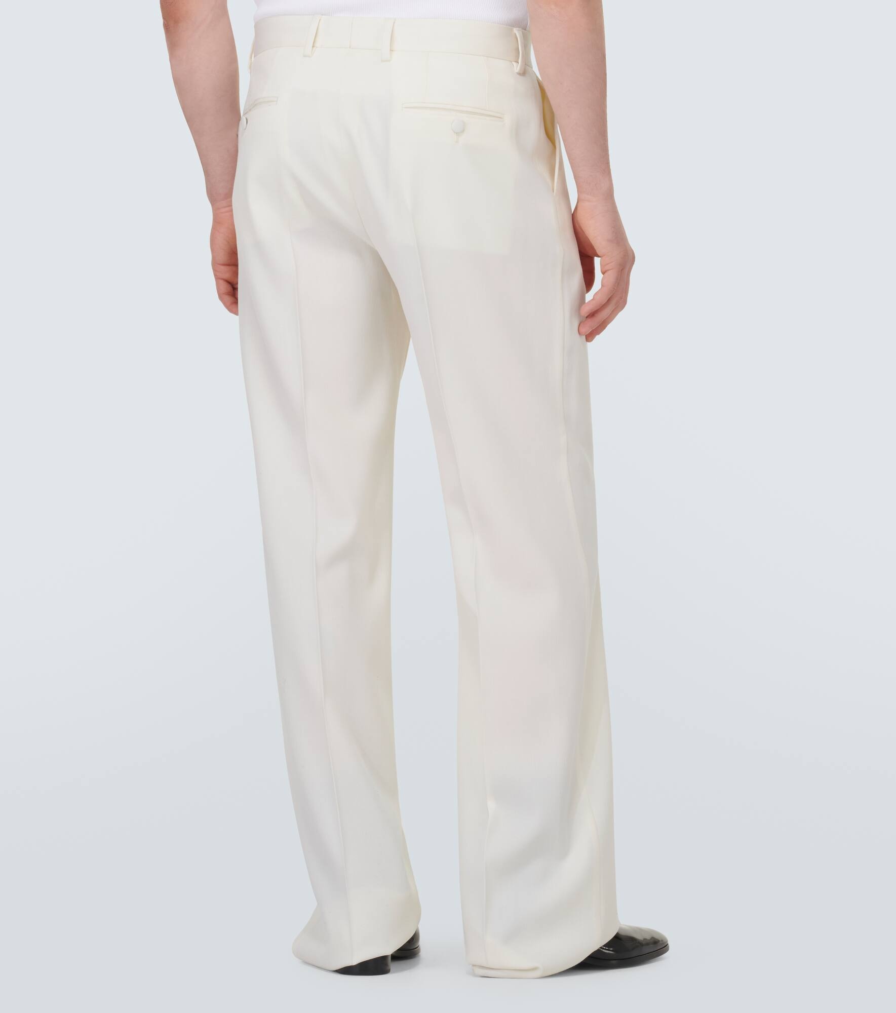 Wool straight pants - 4