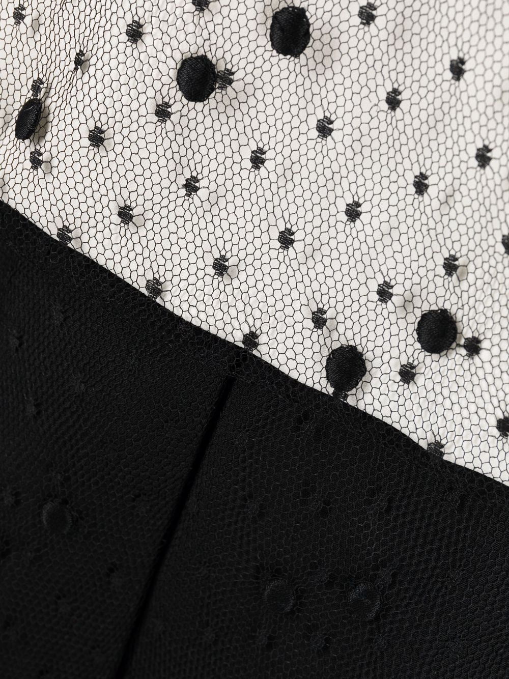 pussy-bow polka dot dress - 7