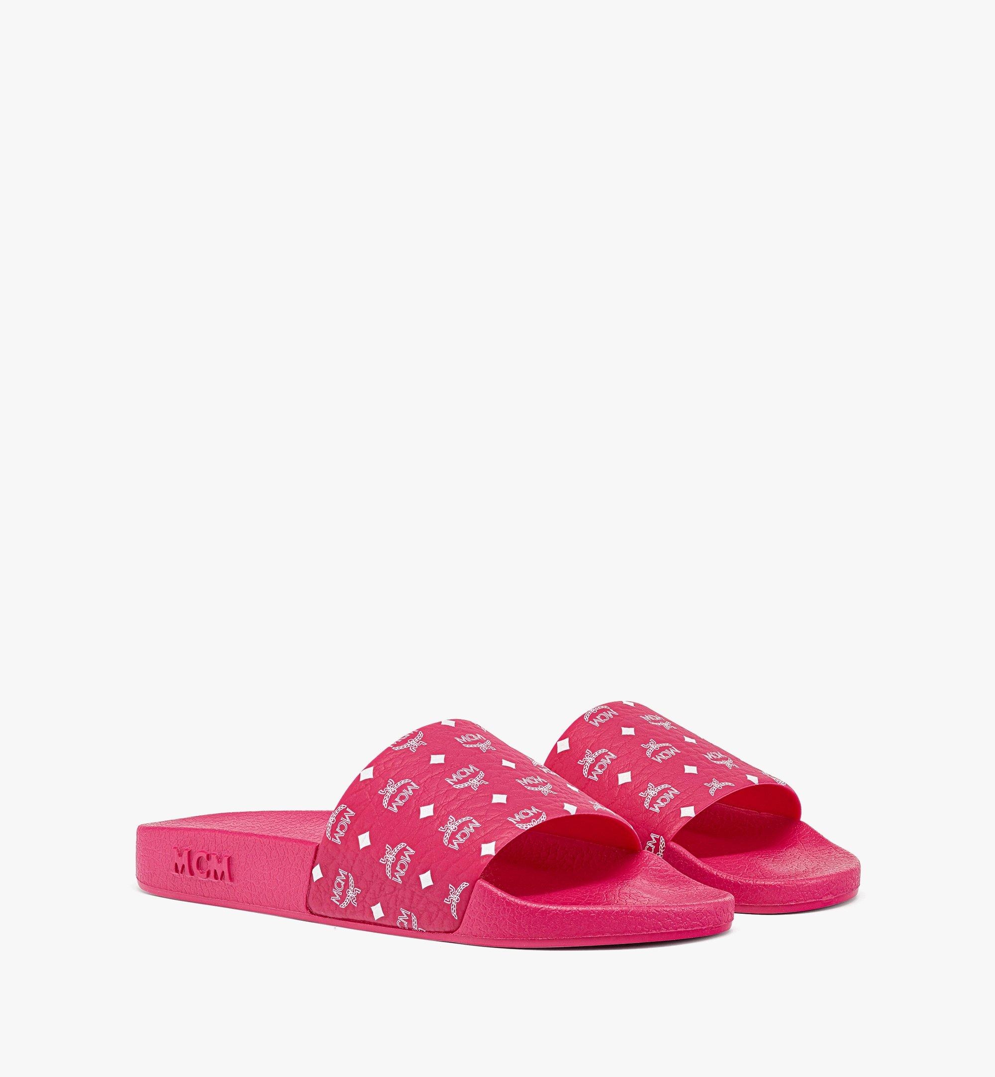 Women’s Monogram Print Rubber Slides - 1