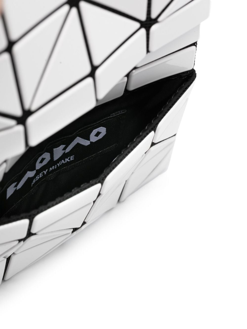 high-shine geometric-design cardholder - 3