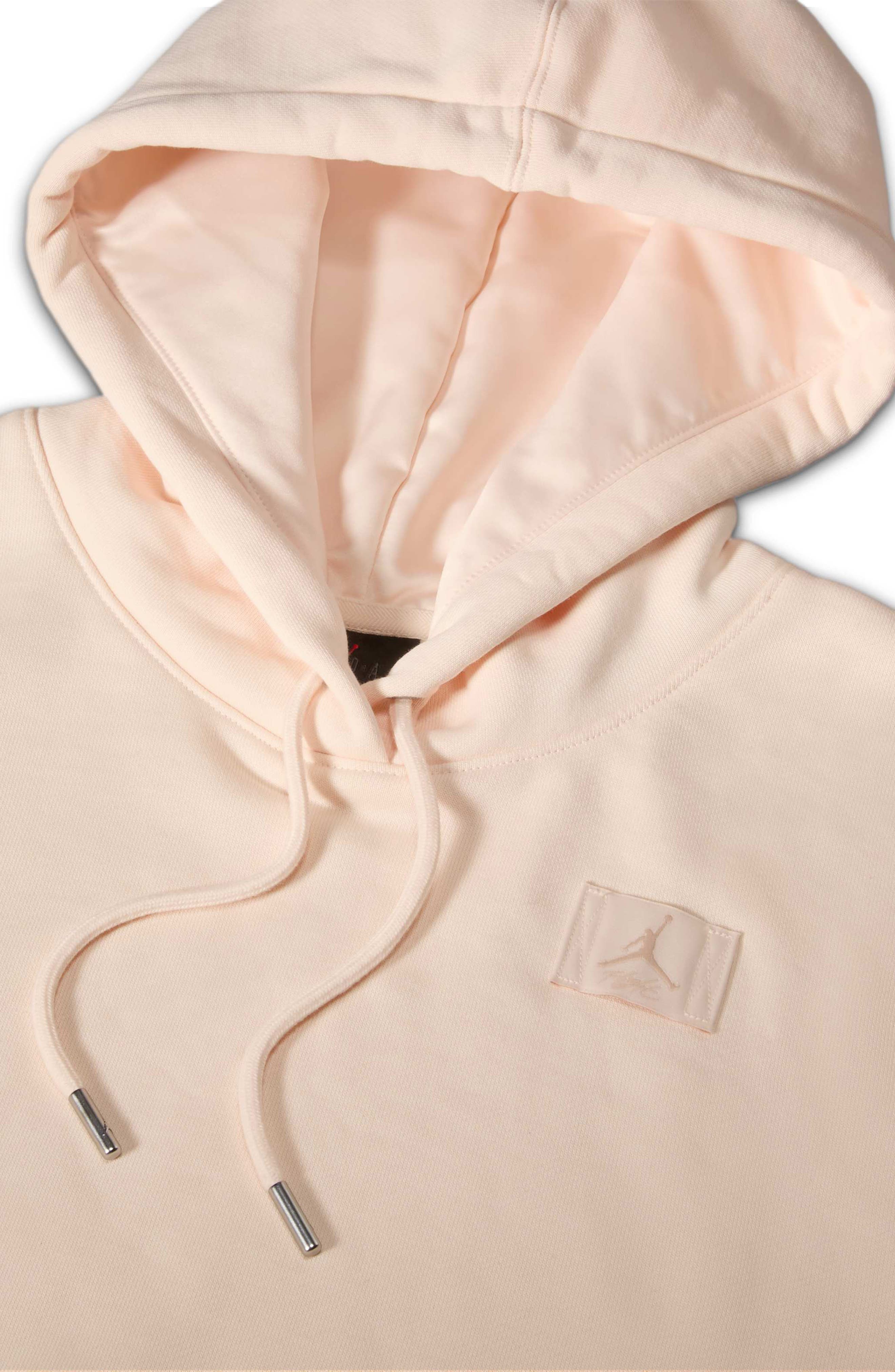 Jordan Flight Fleece Hoodie in Guava Ice at Nordstrom - 6