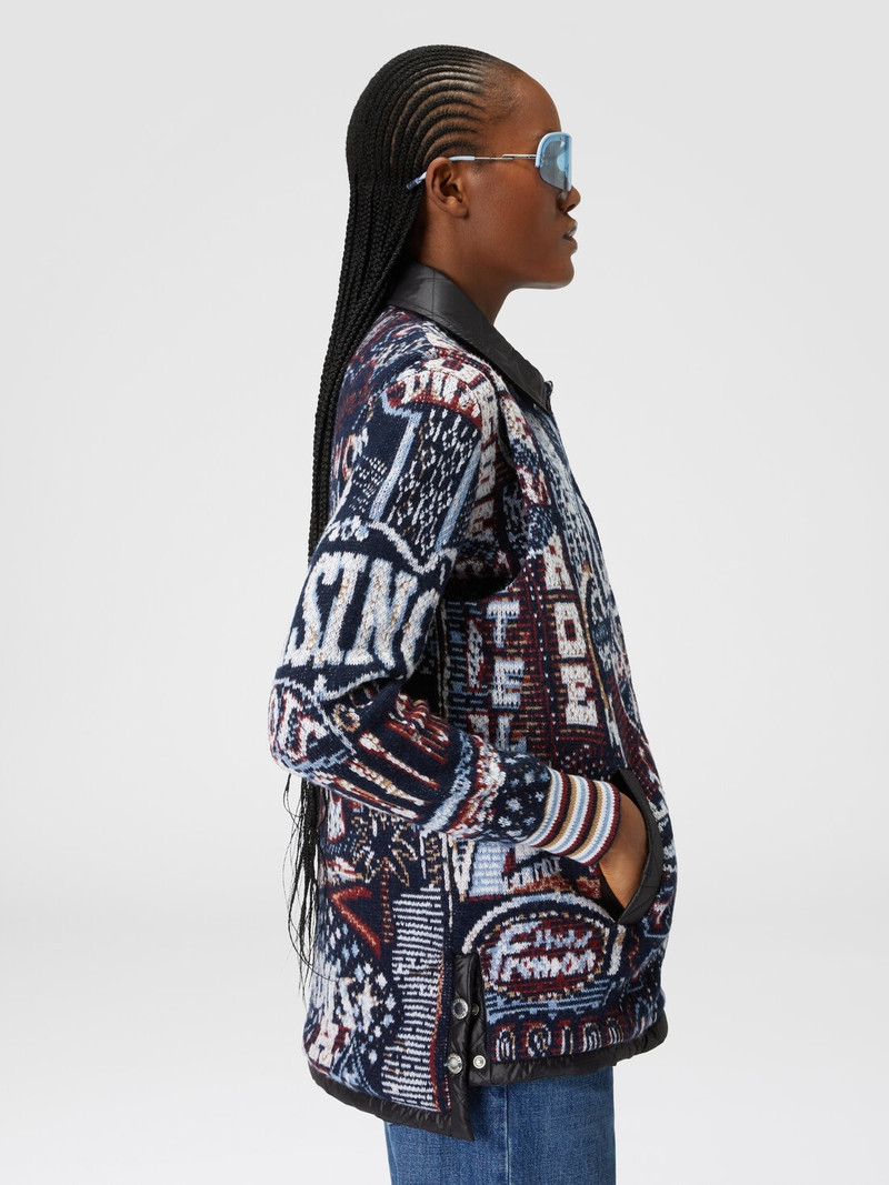 Reversible vest with stitching and lettering 4