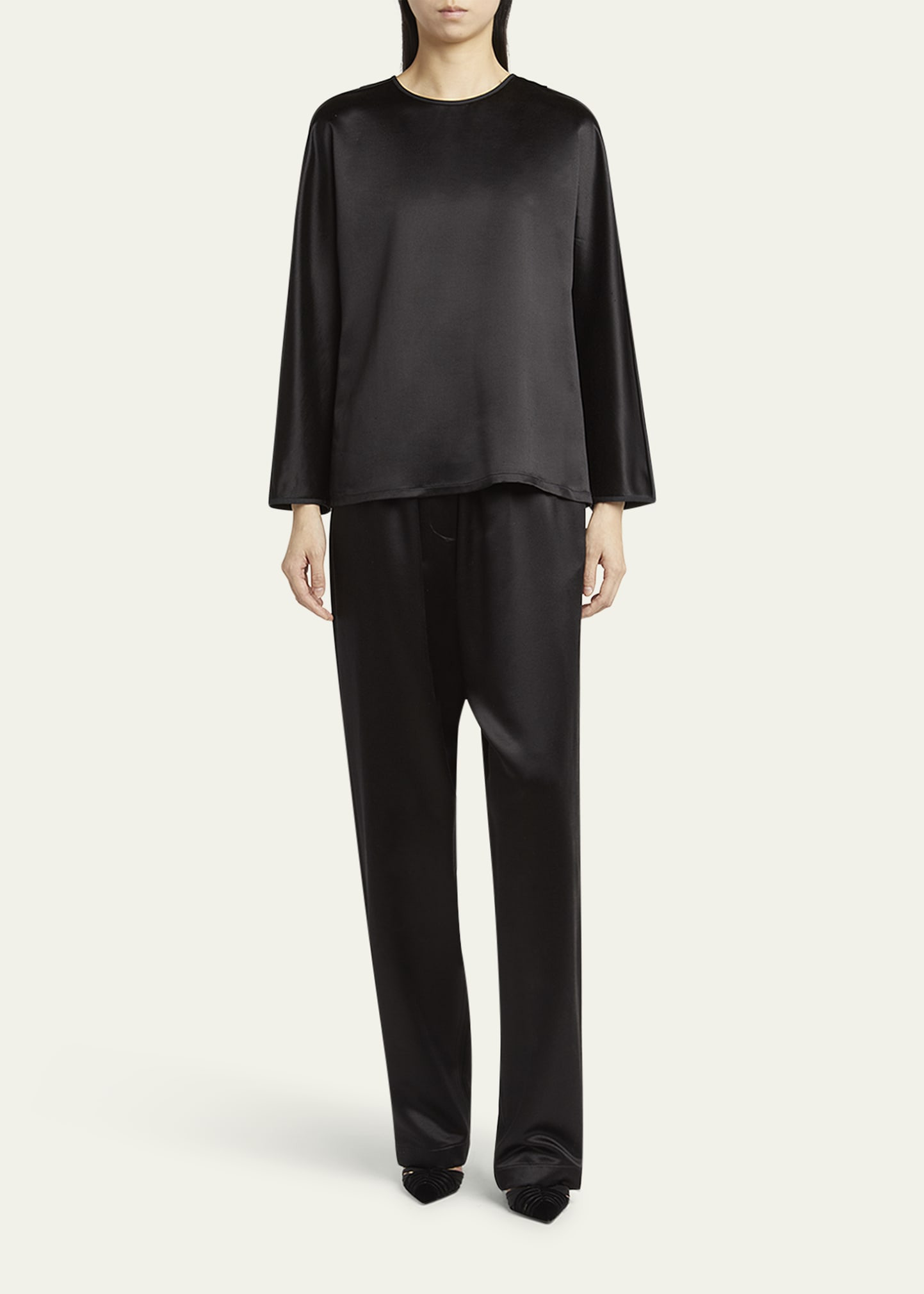 Pull-On Silk Trousers - 2