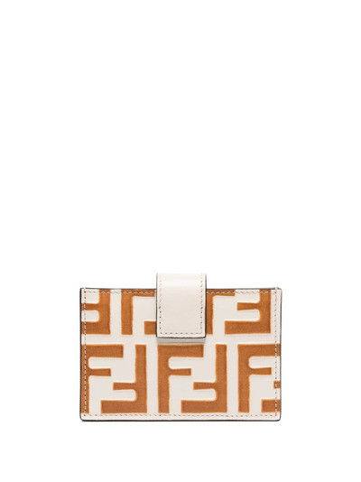 FENDI painted FF motifs leather cardholder outlook