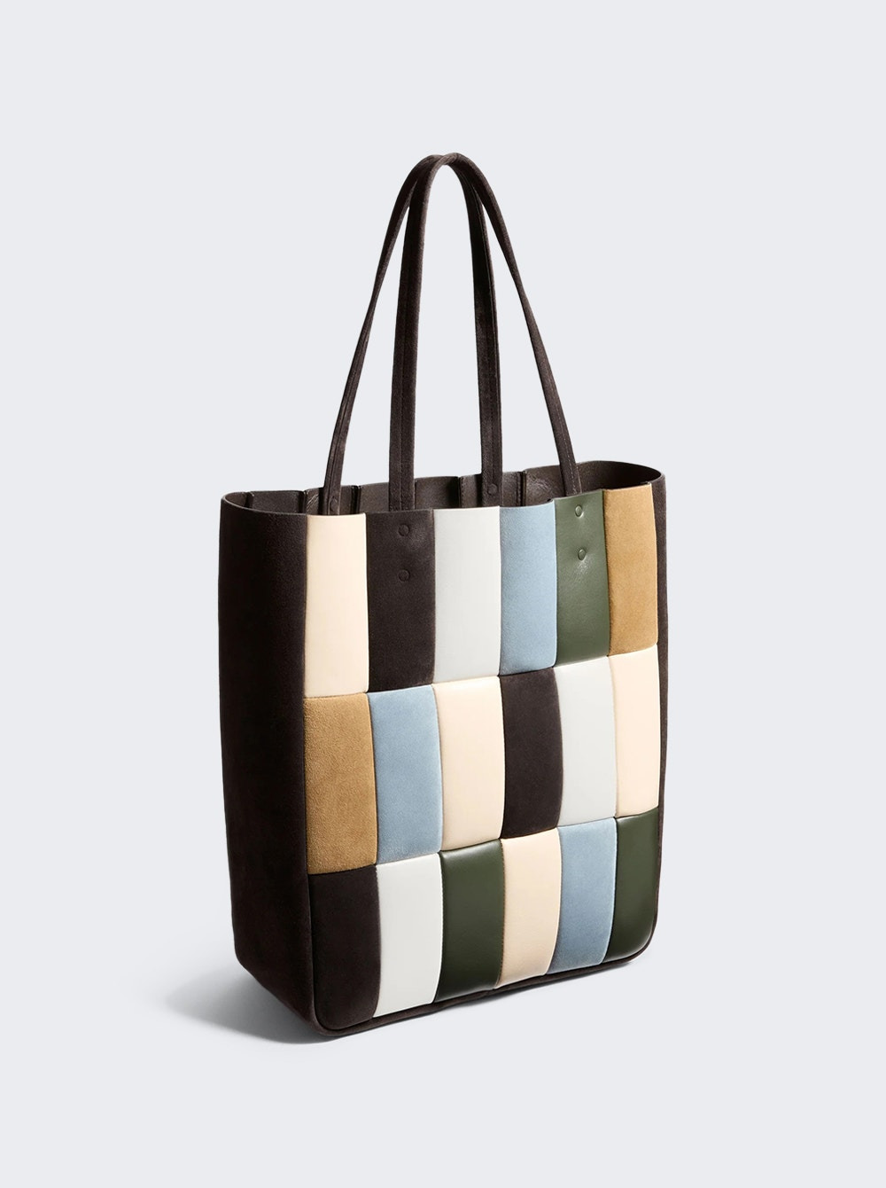 Zoe Patchwork Tote Dark Brown Multi - 4