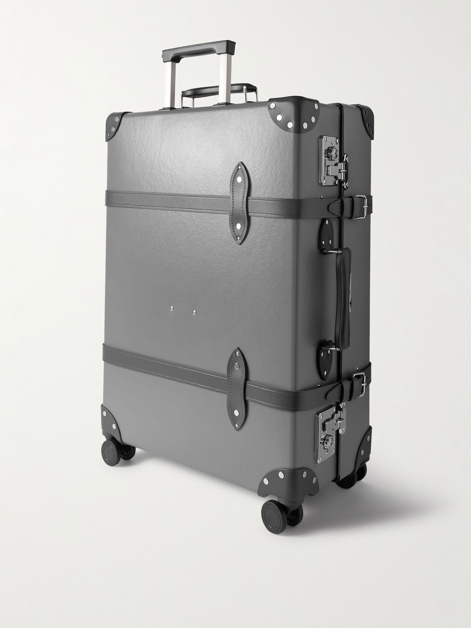 + 007 Leather-Trimmed Vulcanised Fibreboard Check-In Suitcase Dark gray - 4