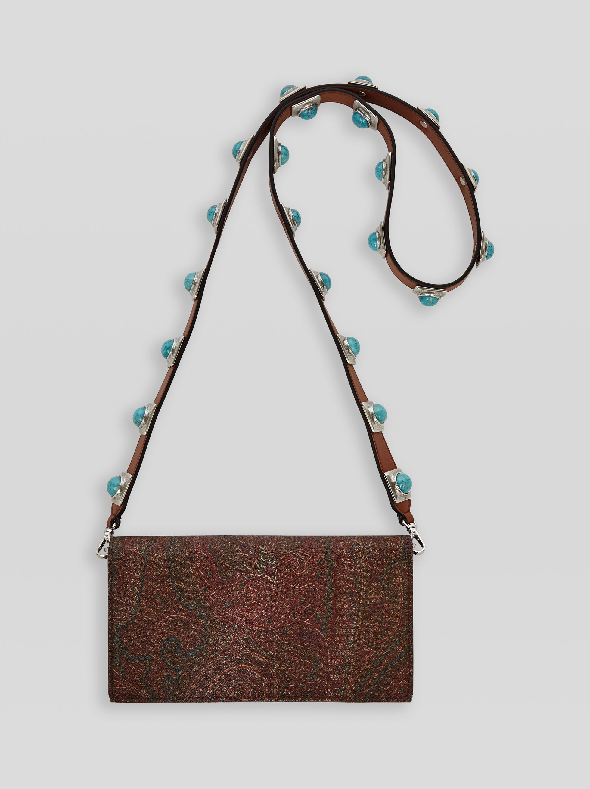 CROWN ME LEATHER PURSE WITH SHOULDER STRAP - 1