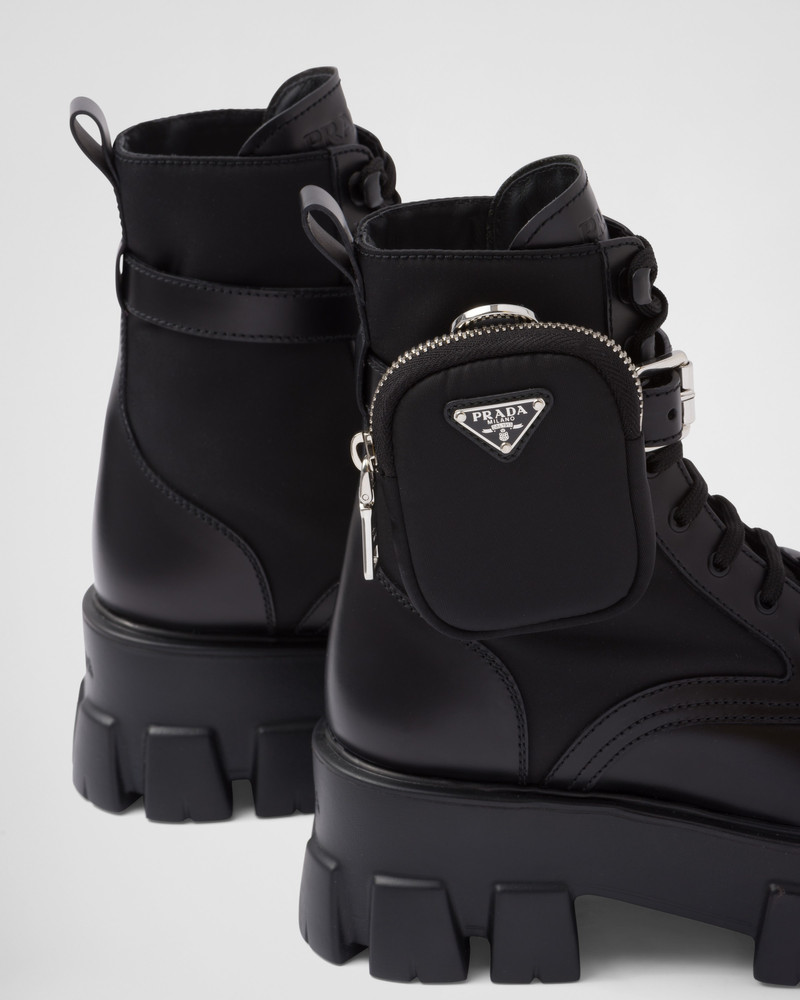 Monolith leather and Re-Nylon boots with pouch 7