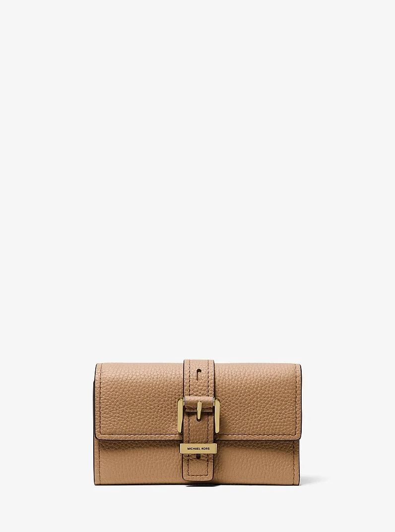 Nolita Medium Pebbled Leather Tri-Fold Wallet - 1