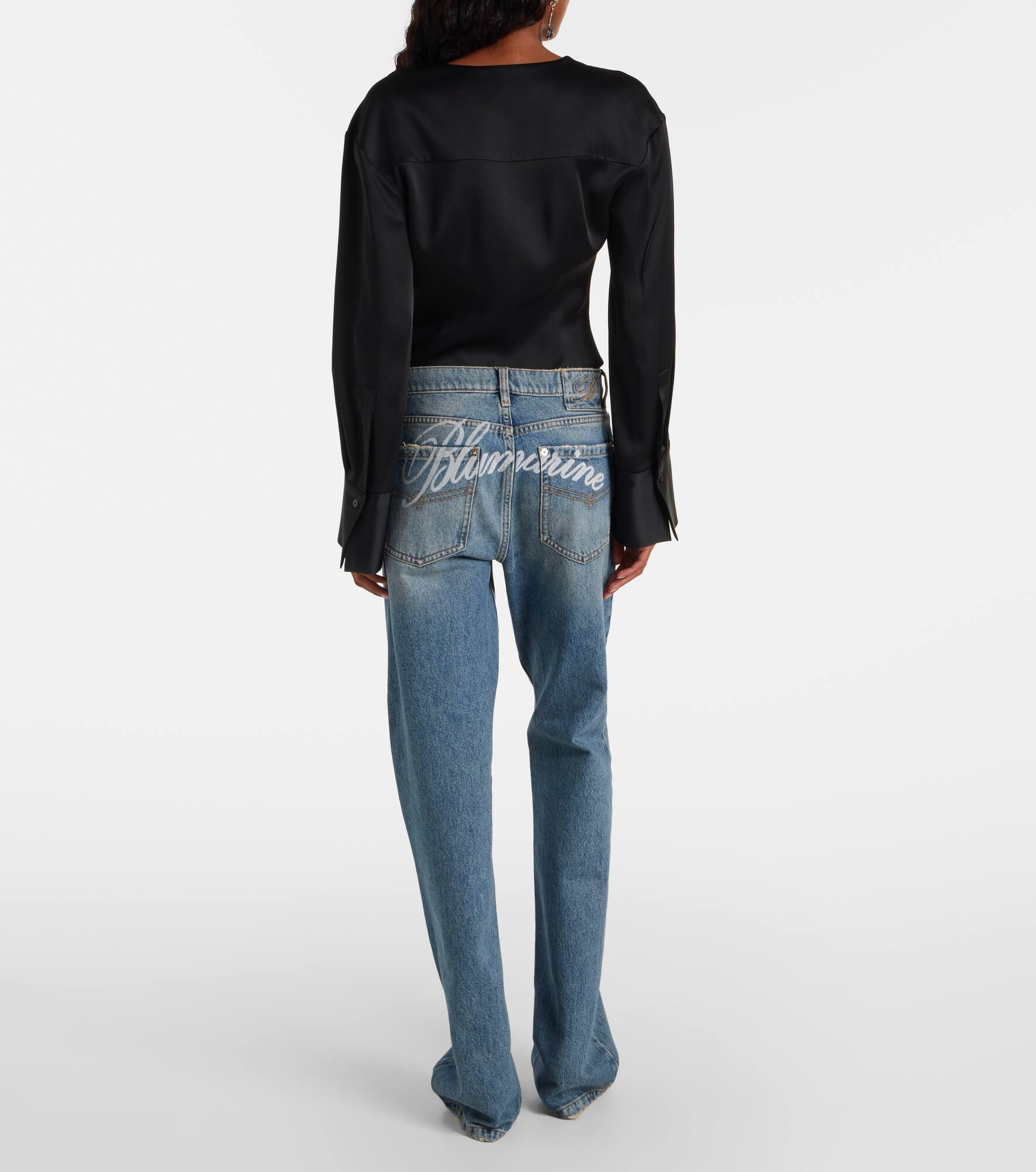 Logo straight jeans - 3