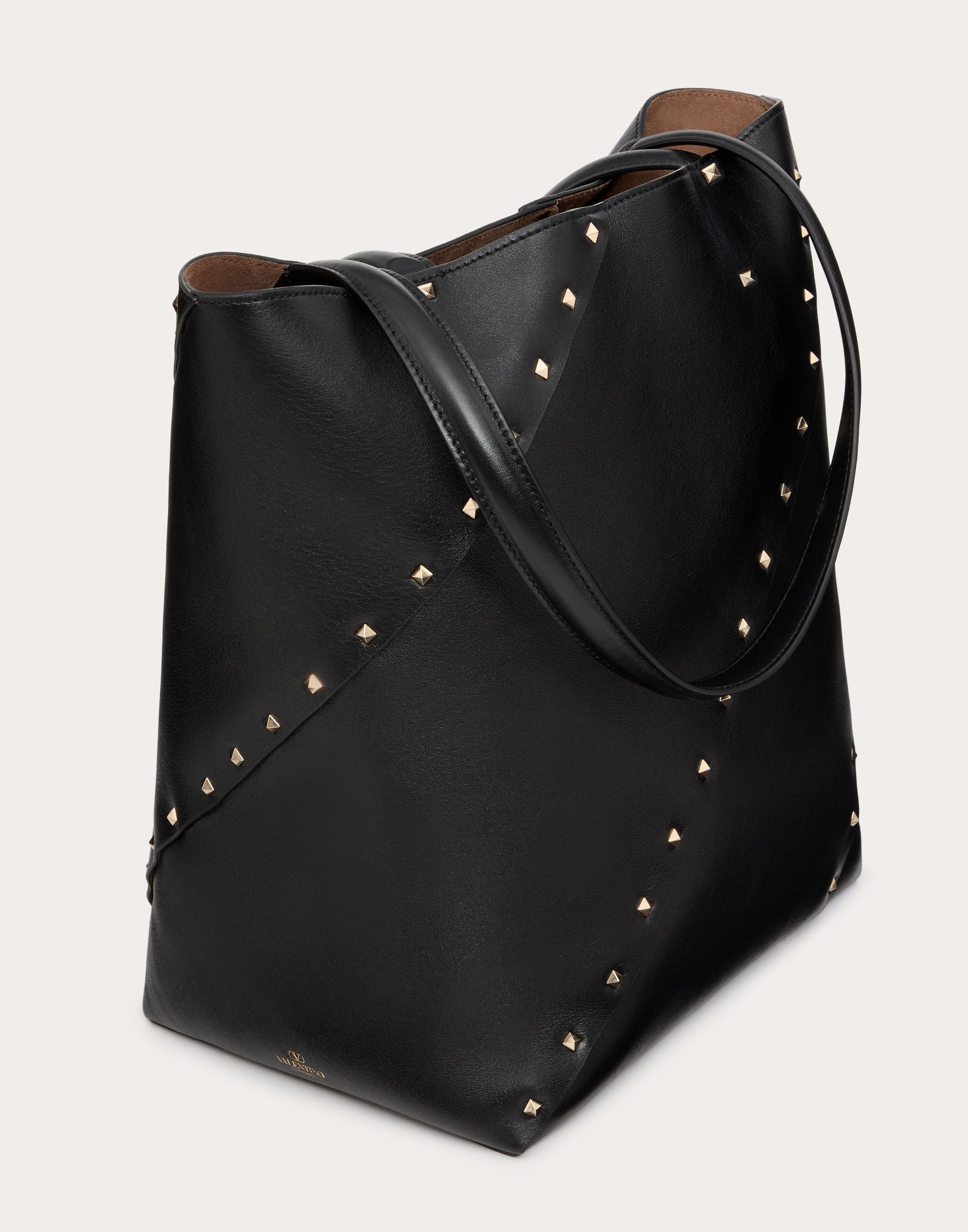 VALENTINO GARAVANI VALENTINO GARAVANI ROCKSTUD WISPY SHOPPING BAG IN CALFSKIN - 6