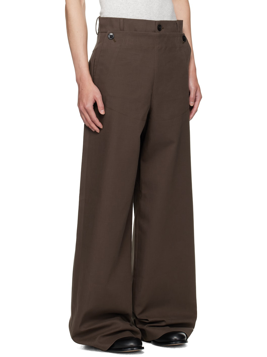 Brown Overlay Trousers - 2