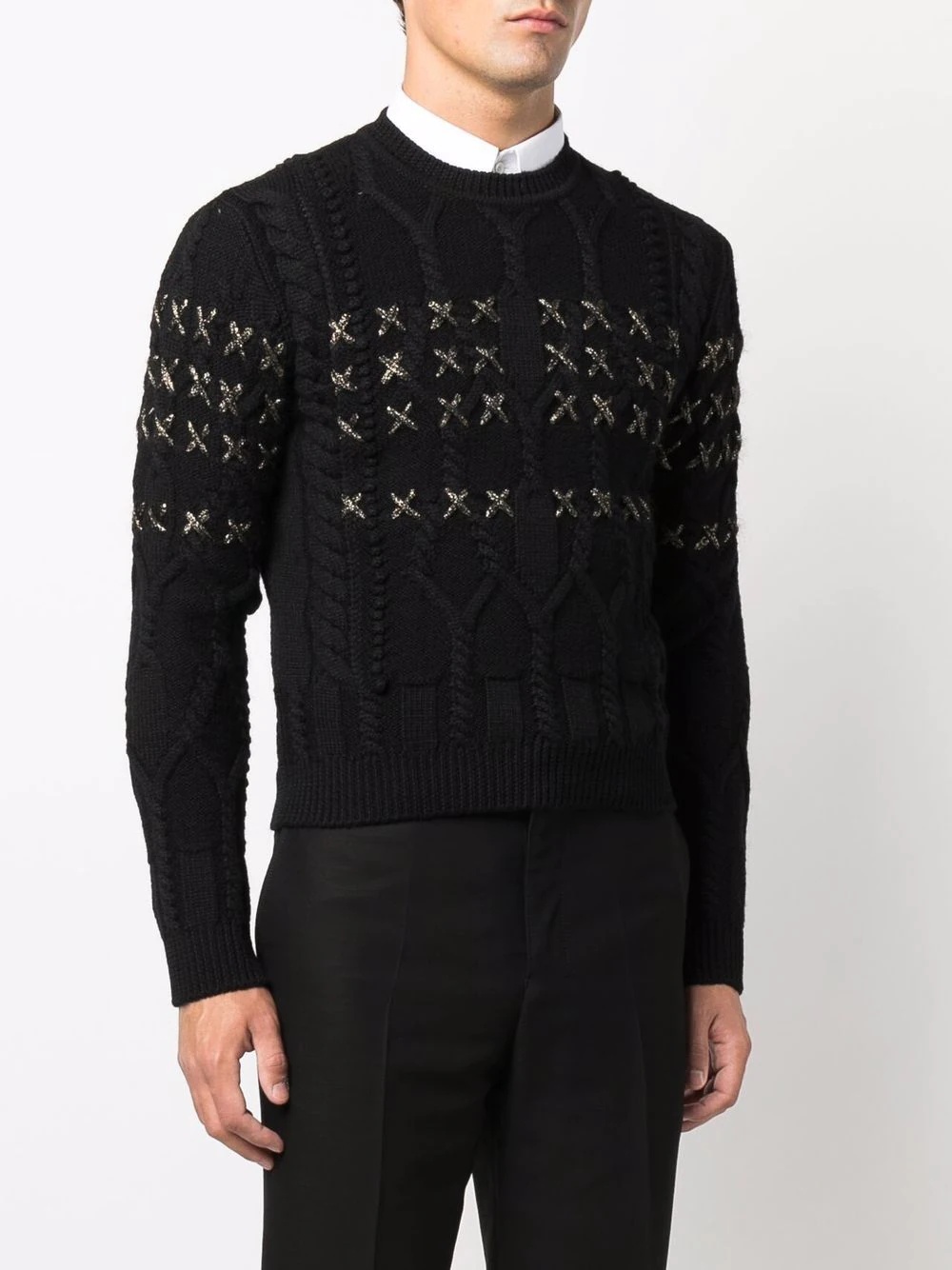 long-sleeve knitted jumper - 3