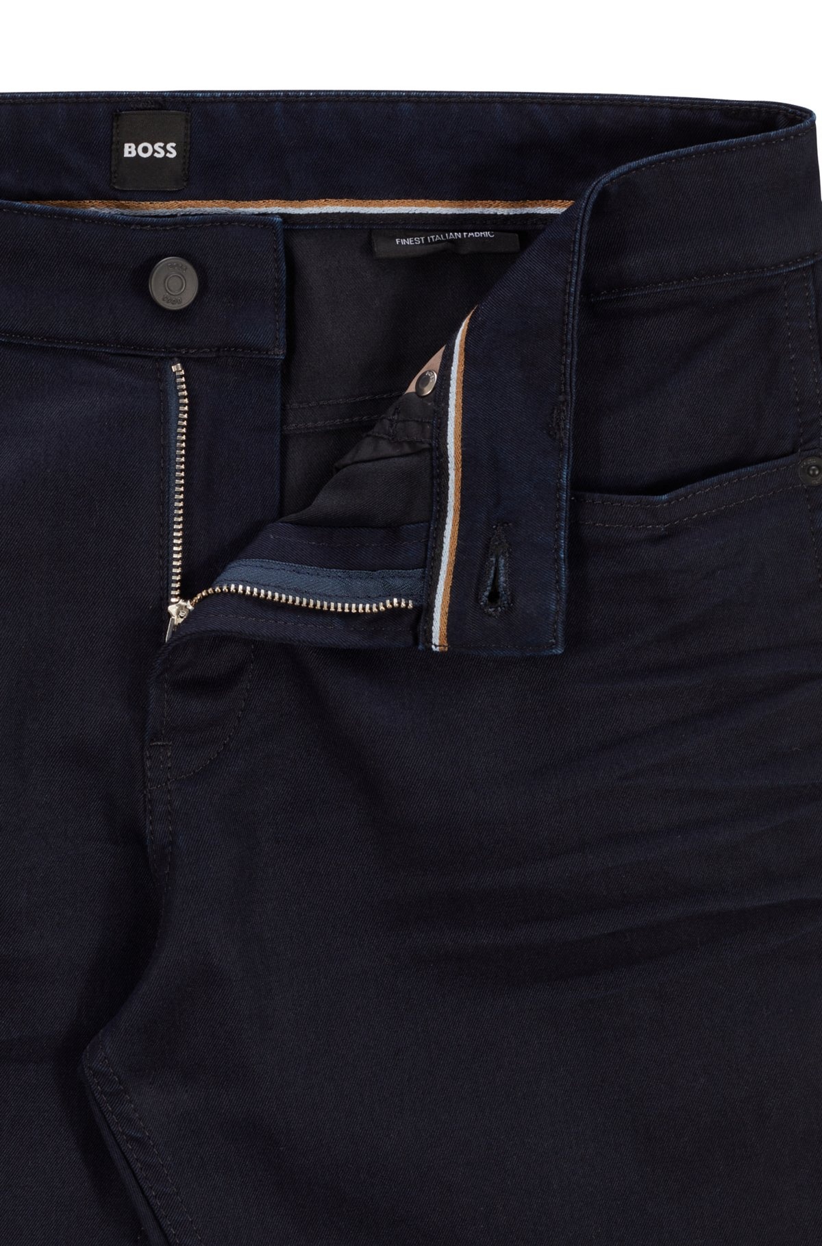 SLIM-FIT JEANS IN BLUE-BLACK COMFORT-STRETCH DENIM - 6