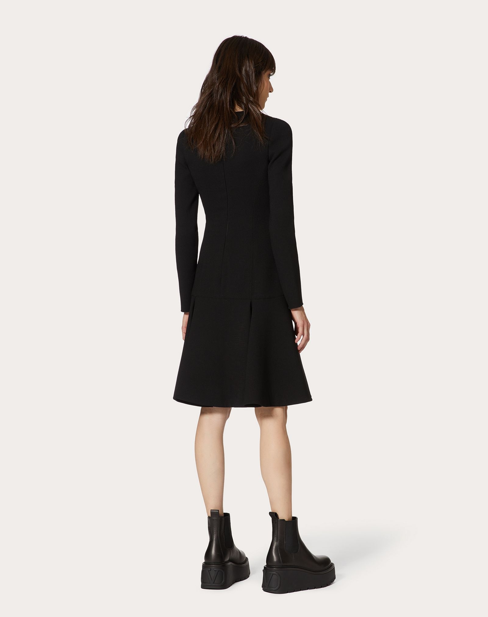 Stretch Double Crepe Wool Dress - 4