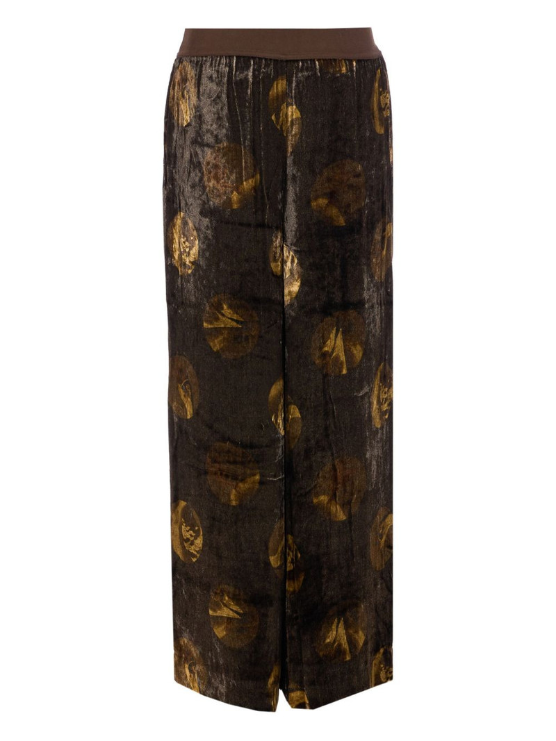 UMA WANG elasticated printed trousers outlook