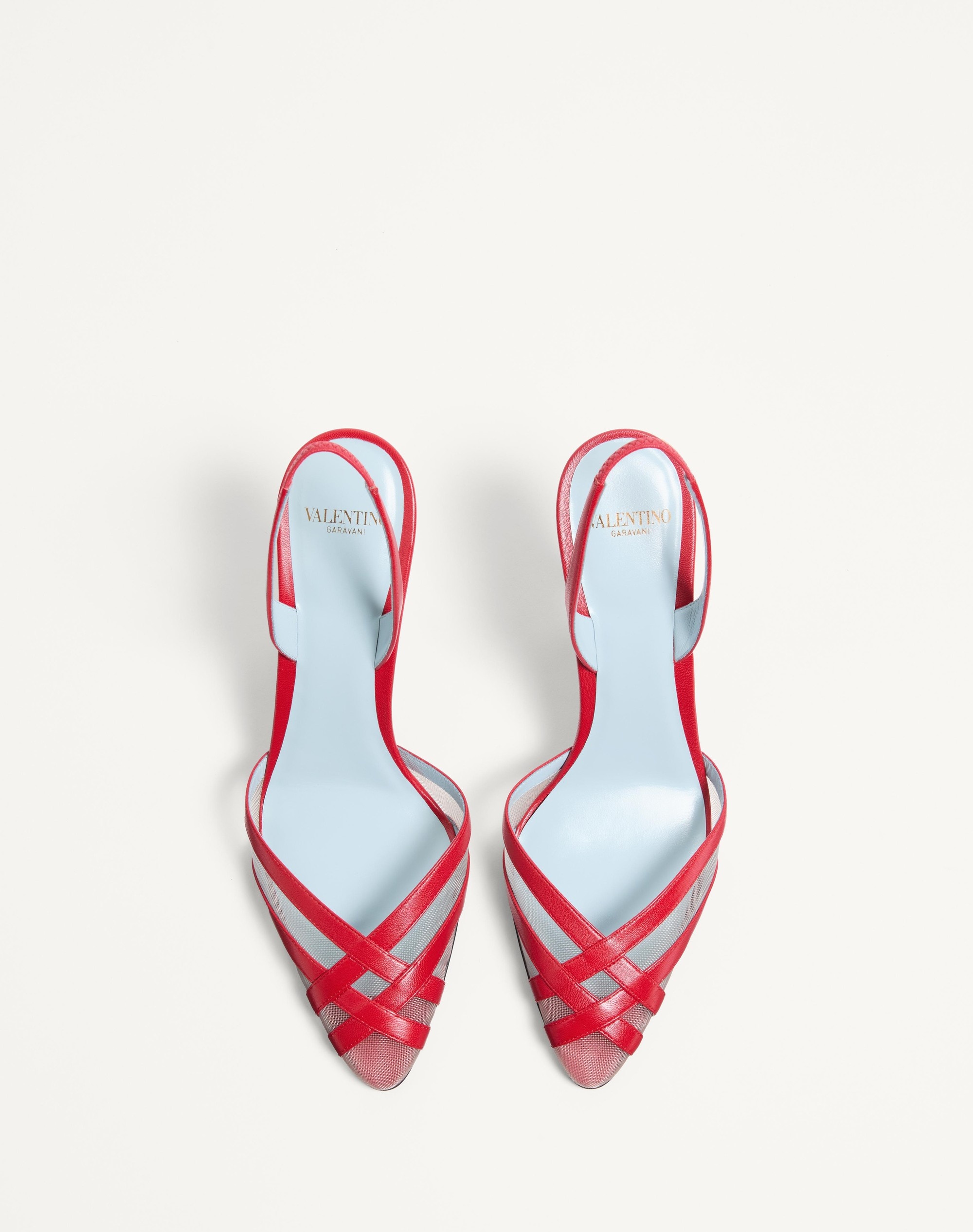 IMPUDANCE SLINGBACK PUMPS IN KIDSKIN AND MESH 90MM - 3