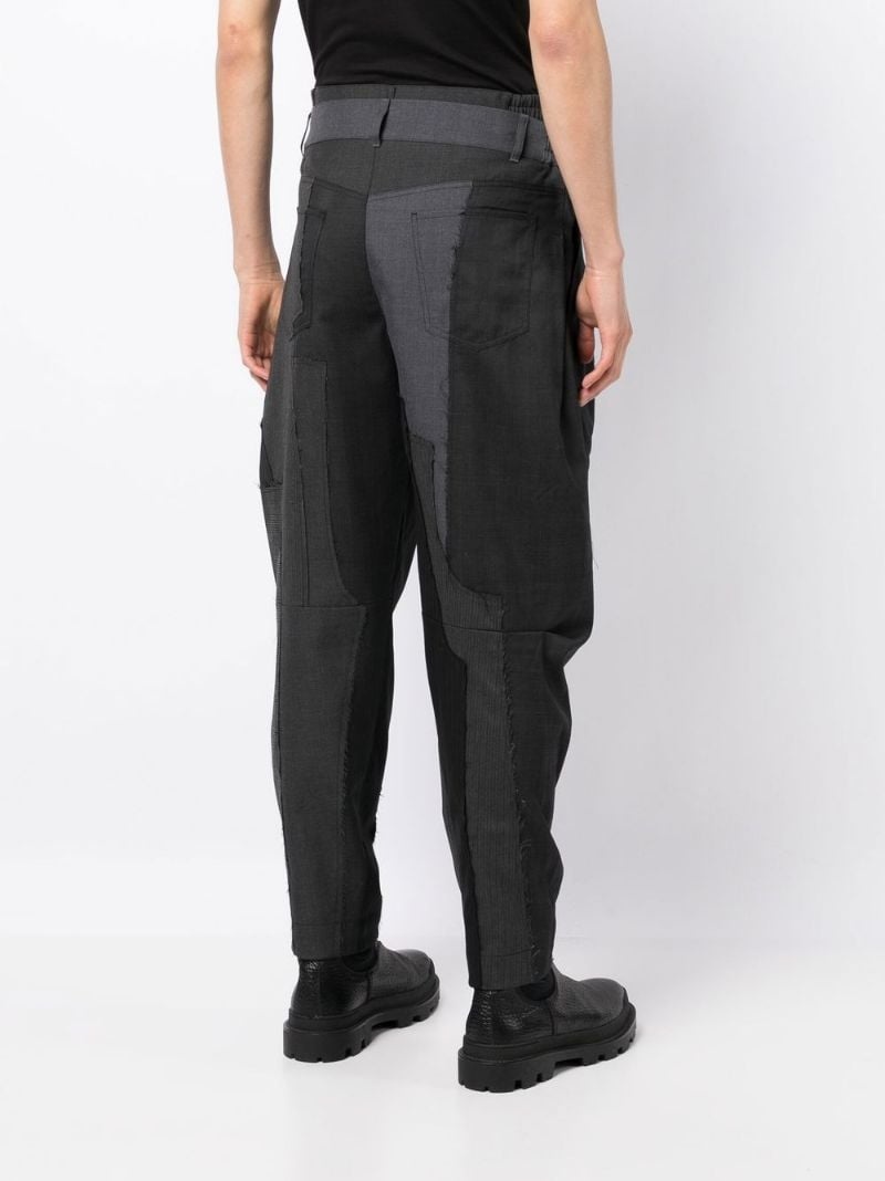 layered-design tapered trousers - 4