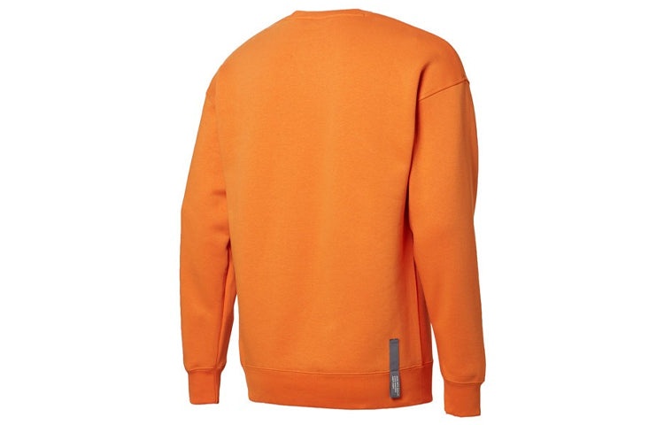 PUMA Alphabet Logo Printing Fleece Lined Round Neck Orange 597200-17 - 2