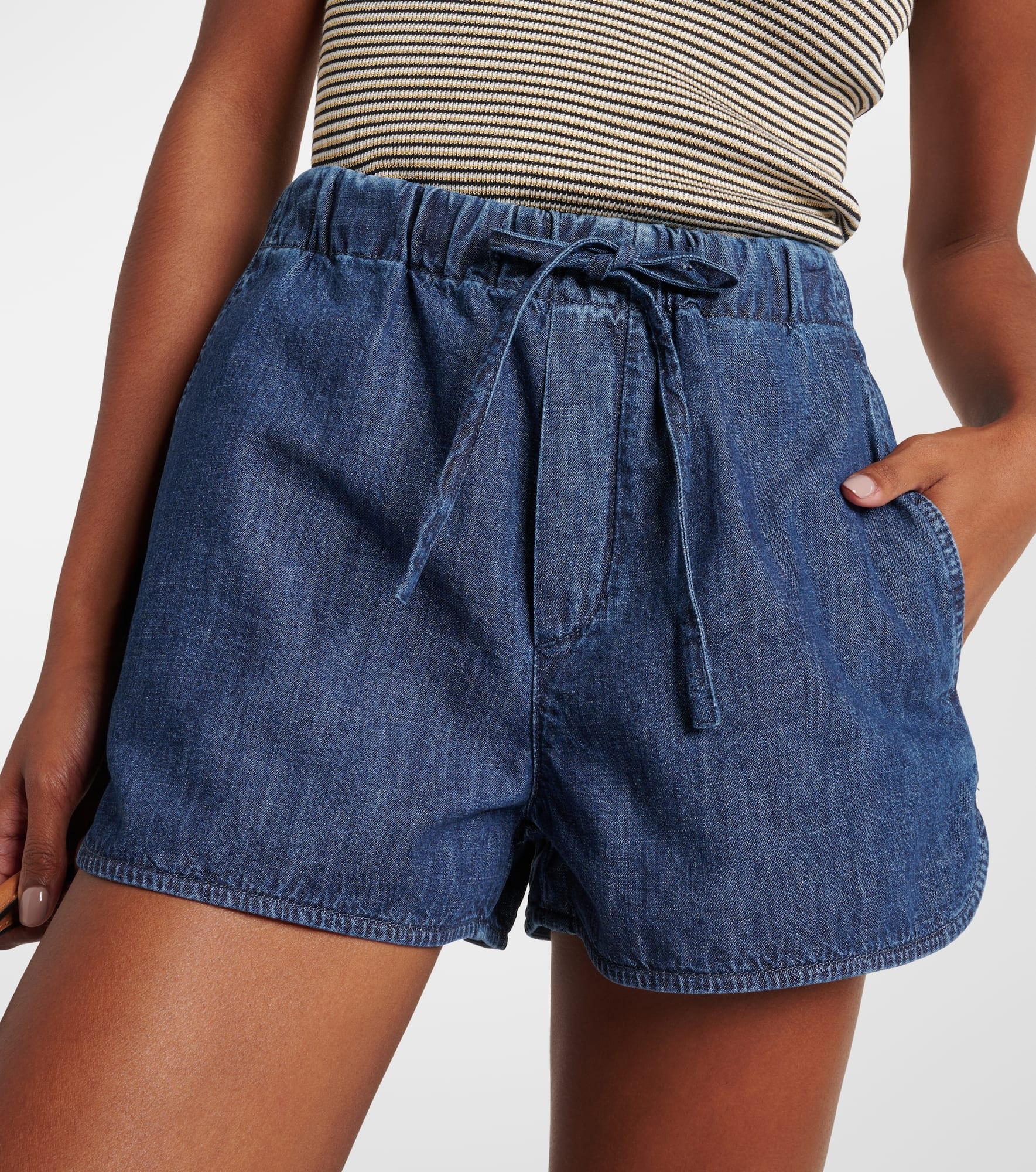 VGold denim shorts - 4