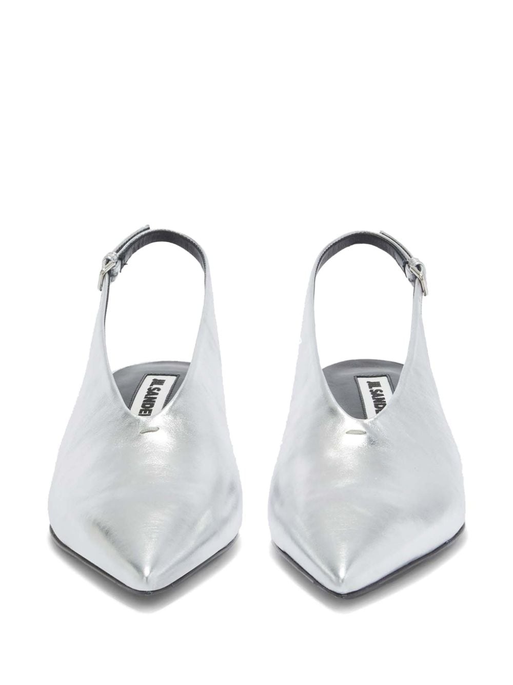 metallic slingback pumps - 4