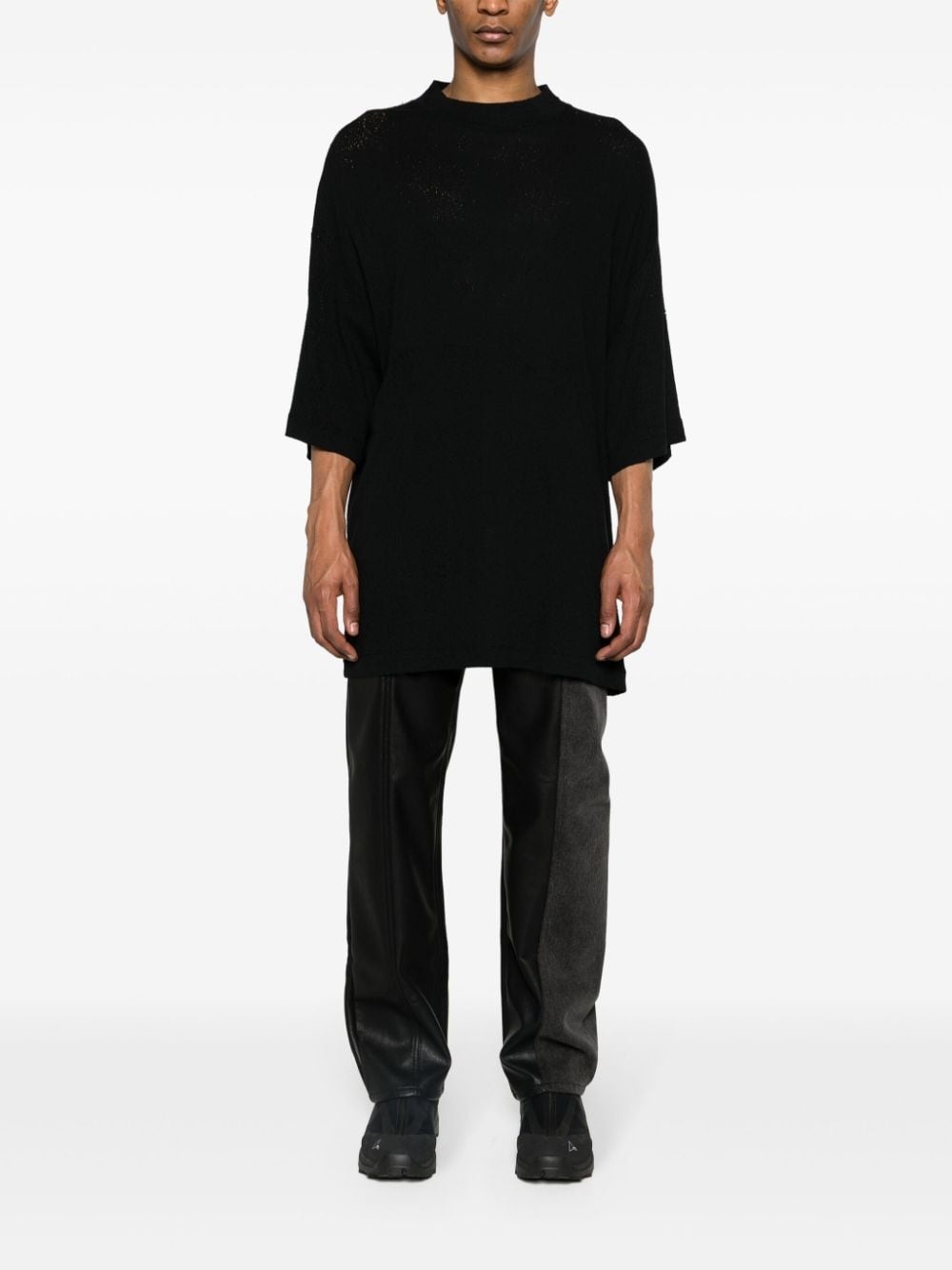 distressed longline T-shirt - 2