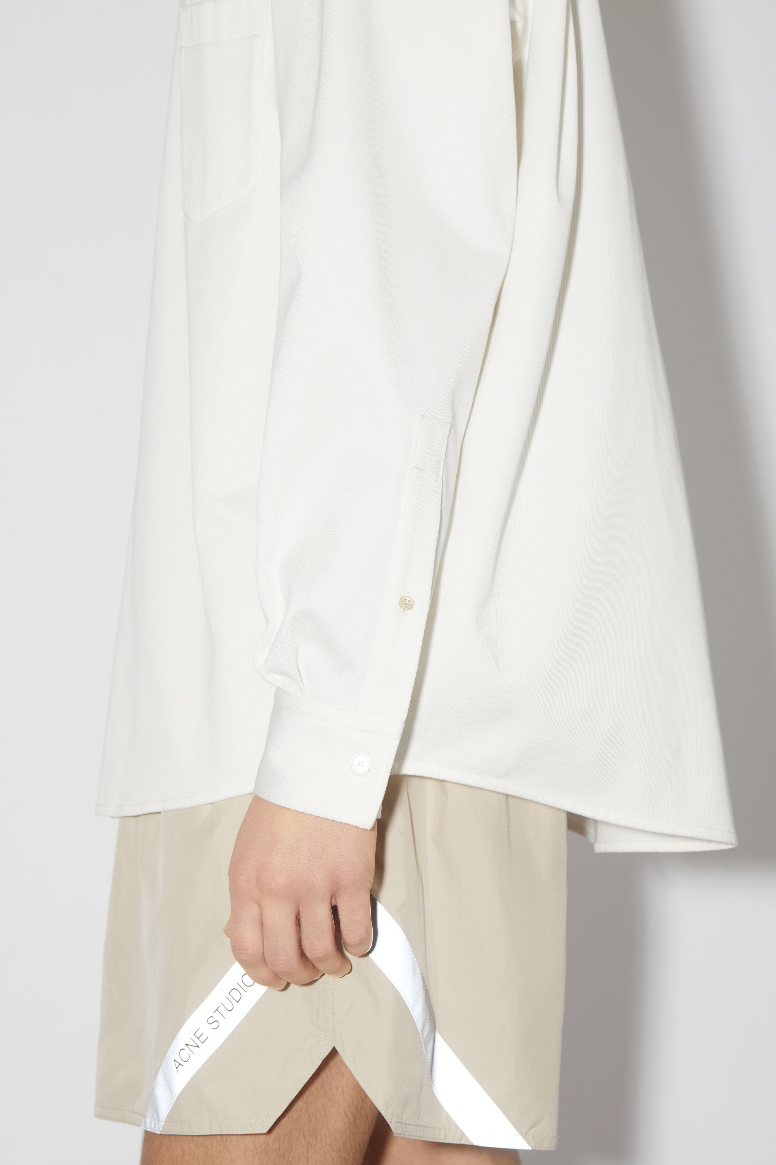 Button-up overshirt - White - 5