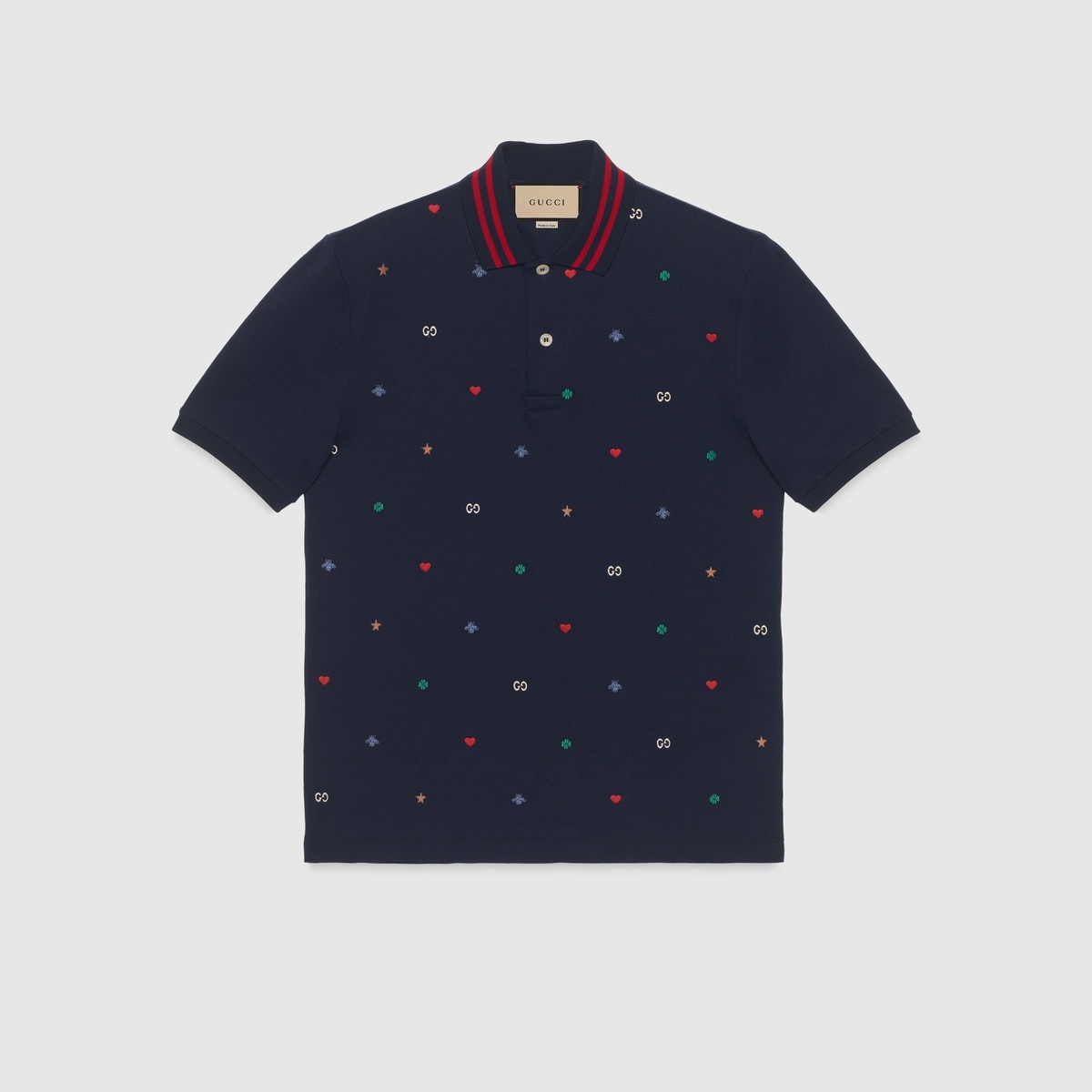 GUCCI Polo with symbols embroidery | REVERSIBLE