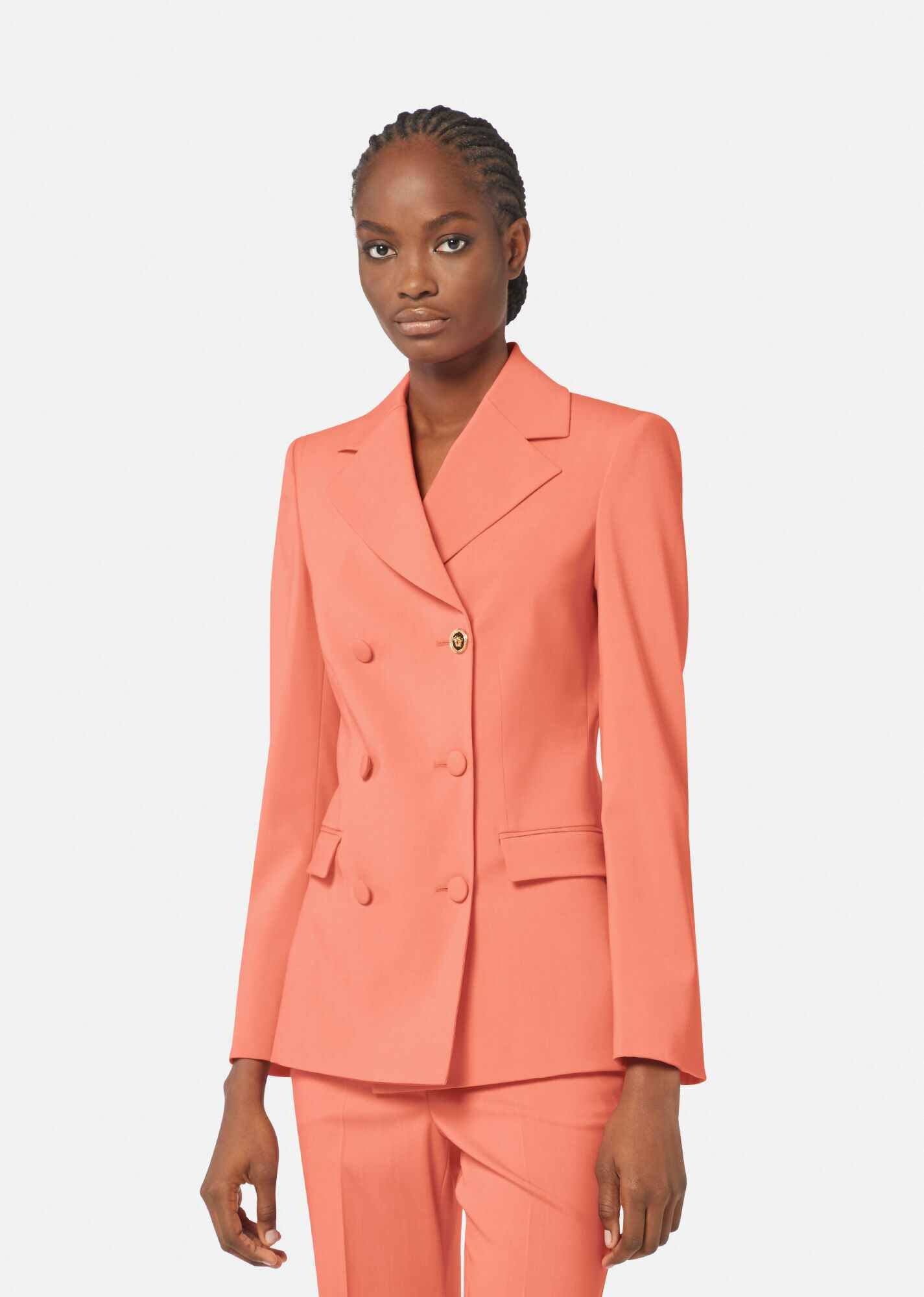 Medusa Wool Double-Breasted Blazer - 2