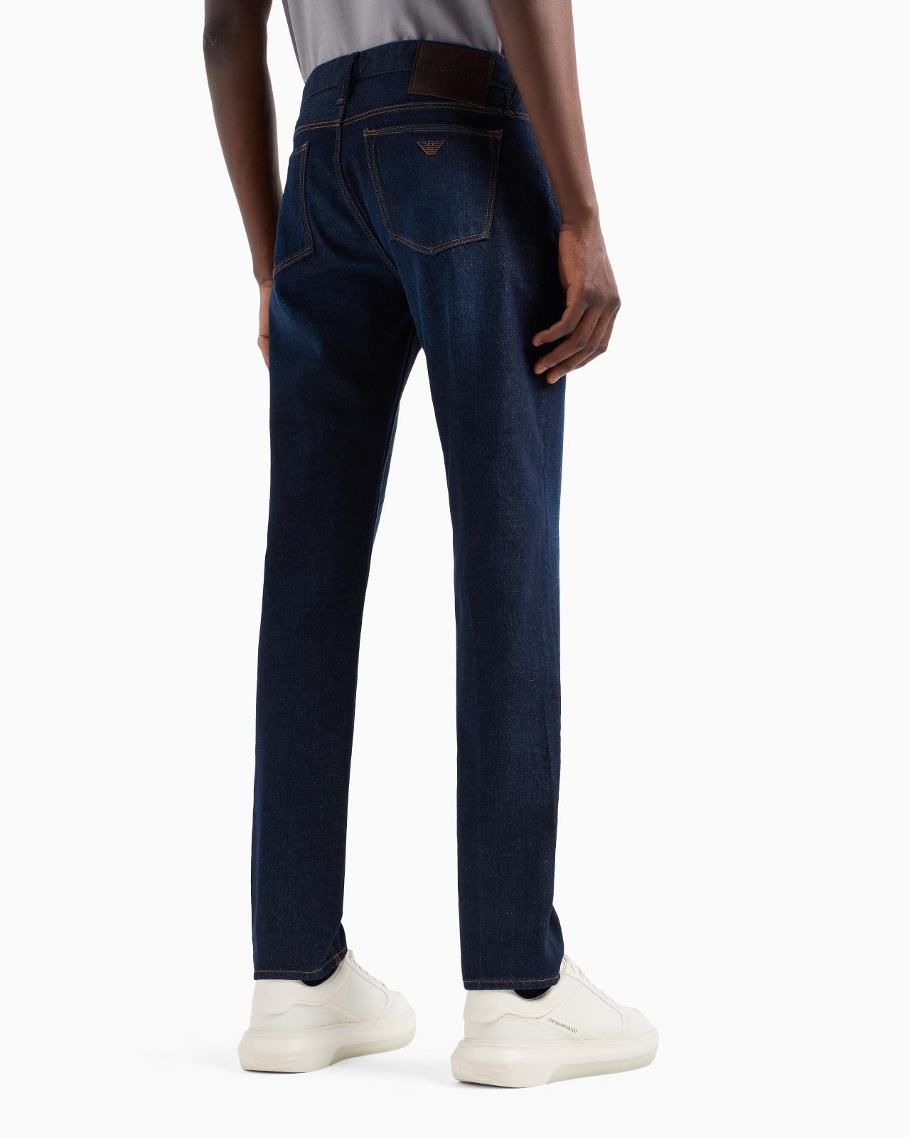 J75 Slim-fit marbleised-treatment denim jeans - 3