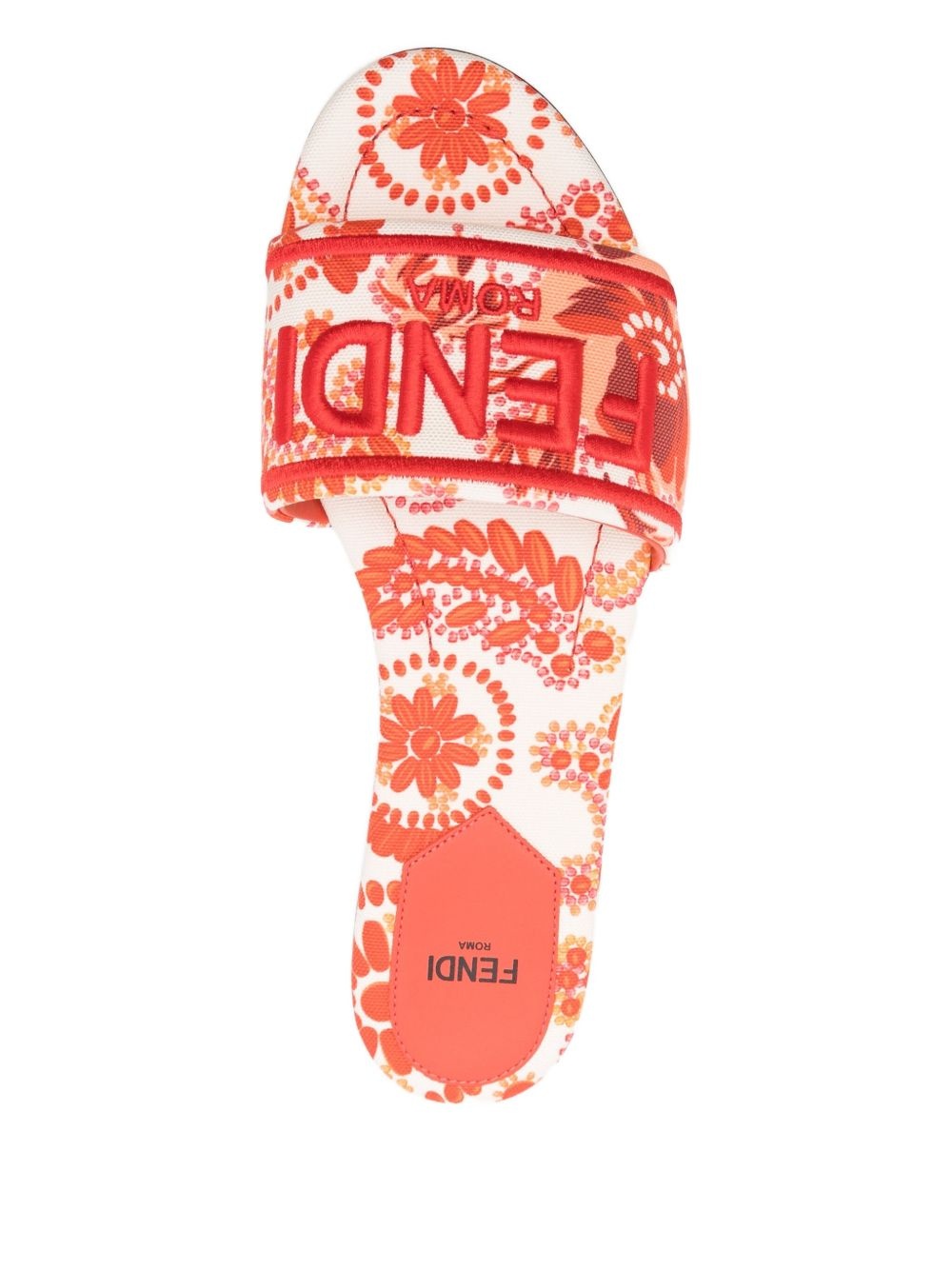 logo-embroidered slides - 4