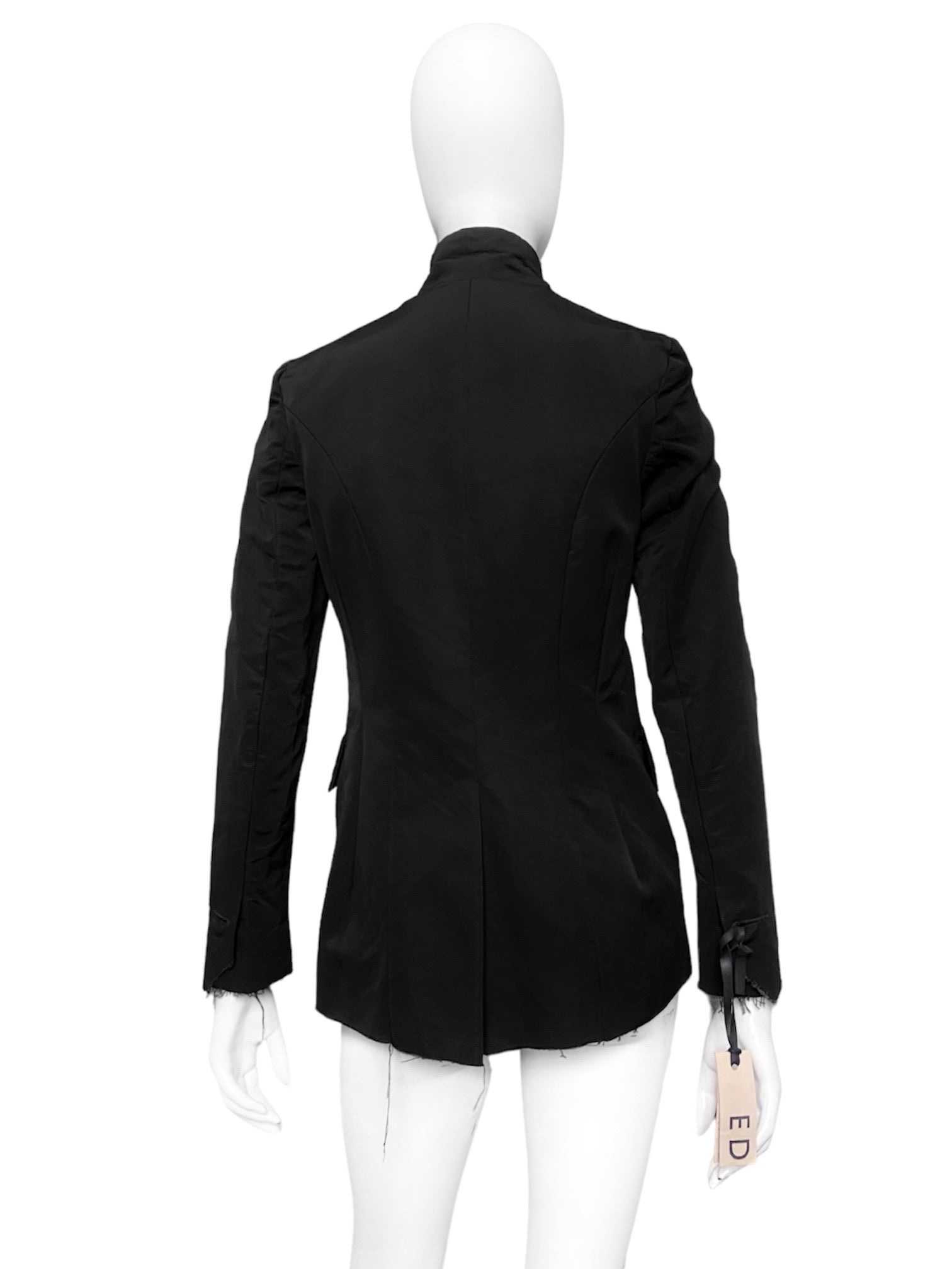 zOthers - BWNT Elena Dawson 2014 Black Classic Silk Blazer XS - 3