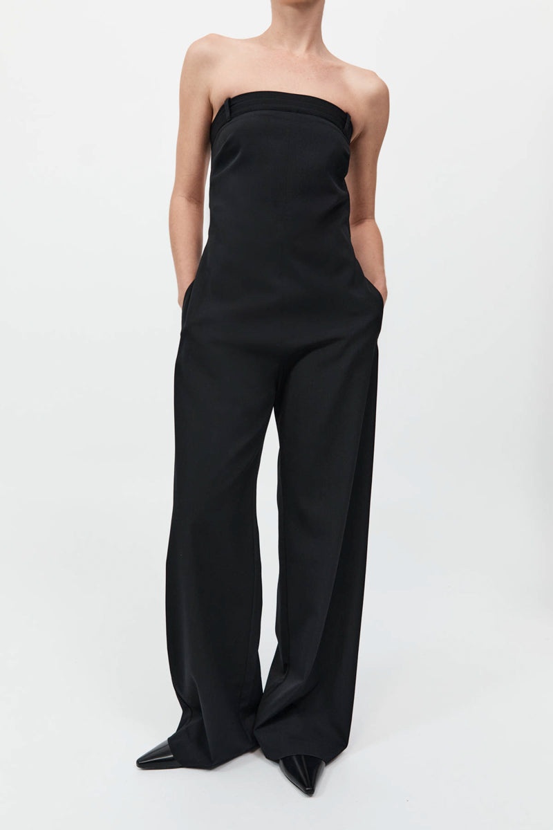 Deconstructed Tailored Jumpsuit - Black - 4