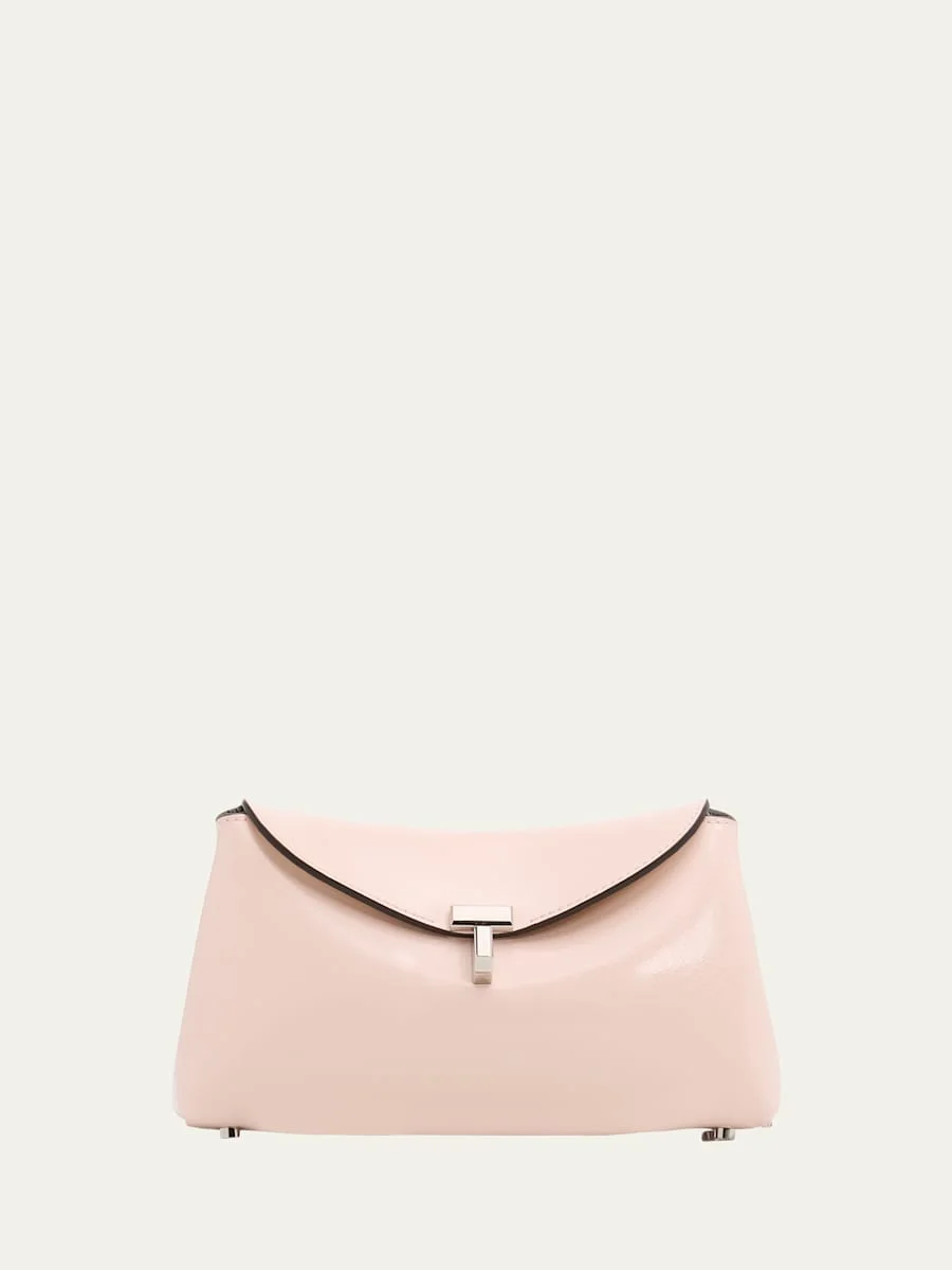 Mini T-Lock Leather Clutch Bag - 1