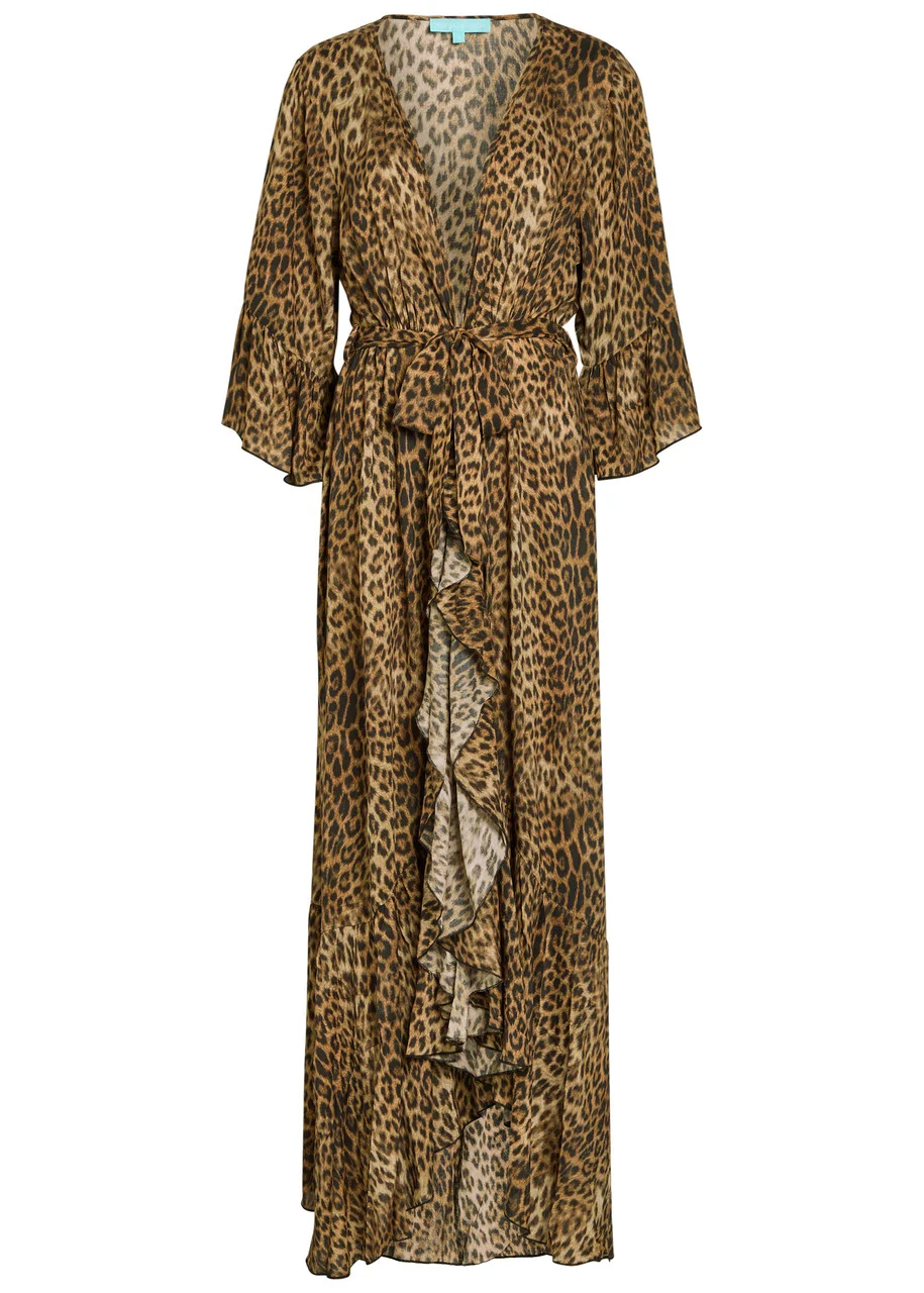 Melissa Odabash Manon Leopard-print Woven Cover-up Robe - 1