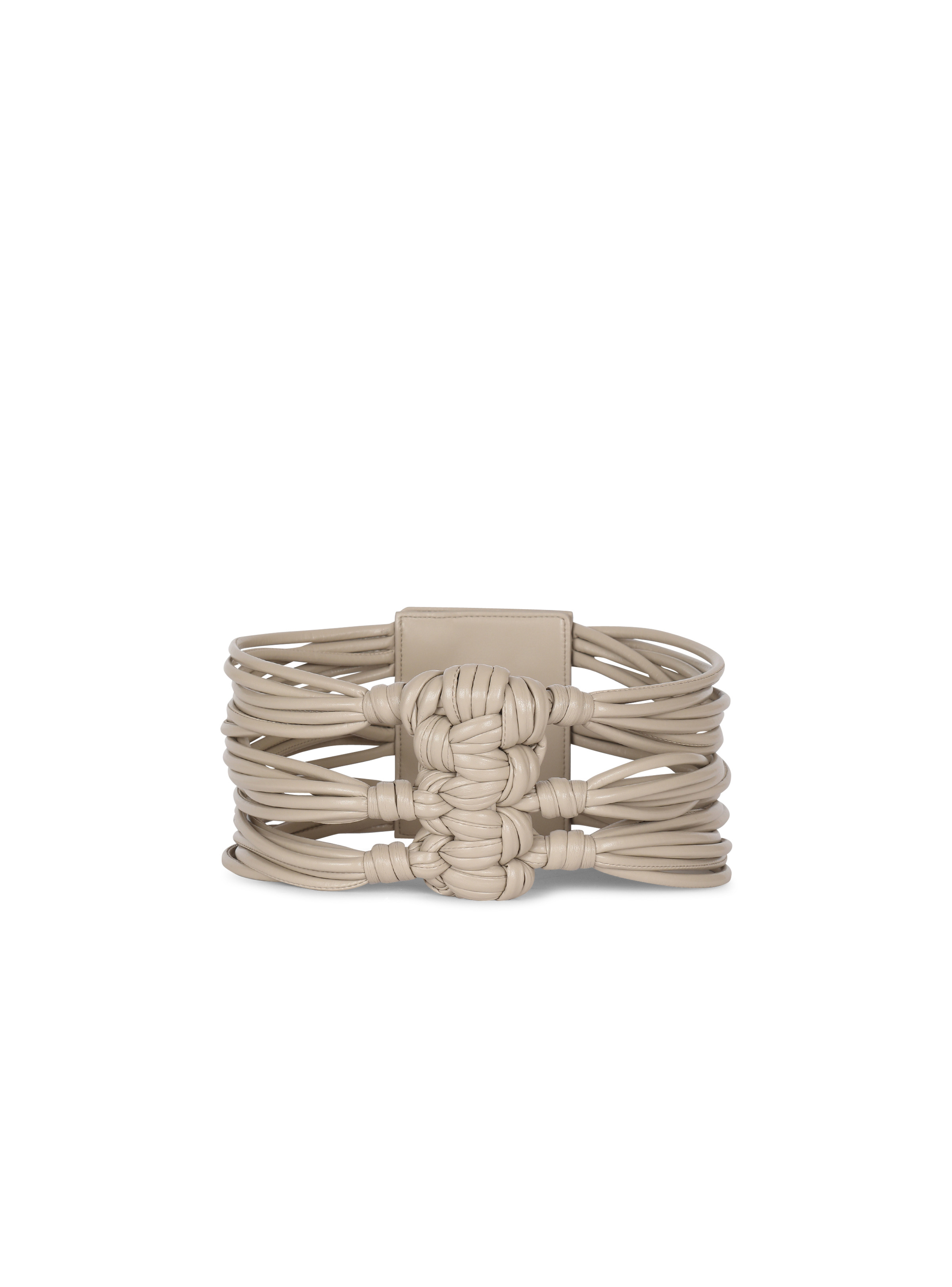Braided belt with snap fastening - 1
