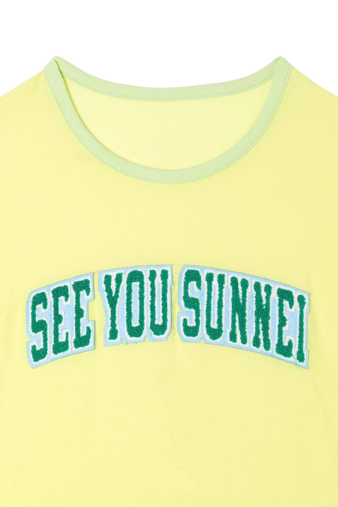 'SEE YOU SUNNEI' T-SHIRT / light yellow - 3