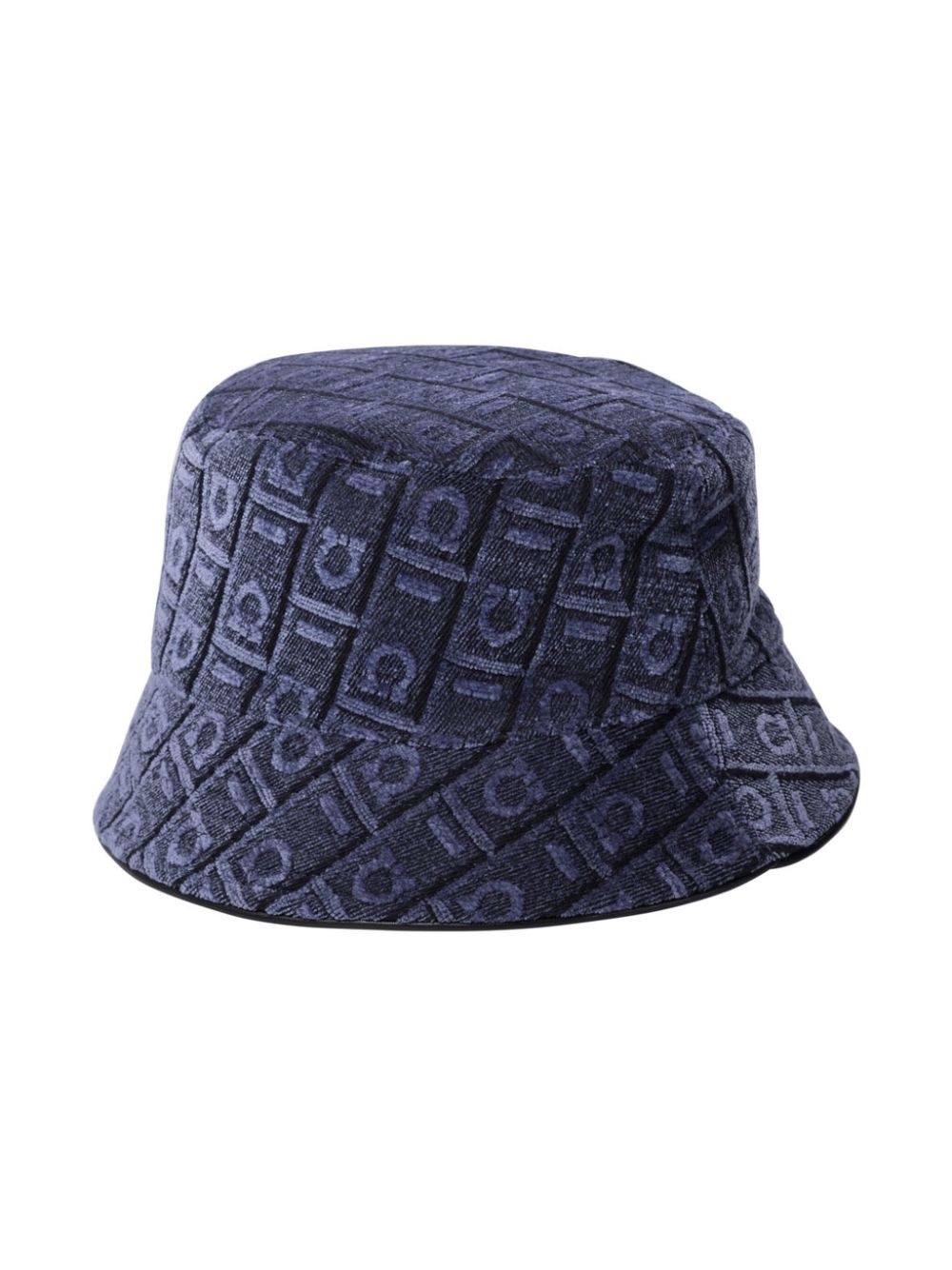 logo velvet bucket hat - 3